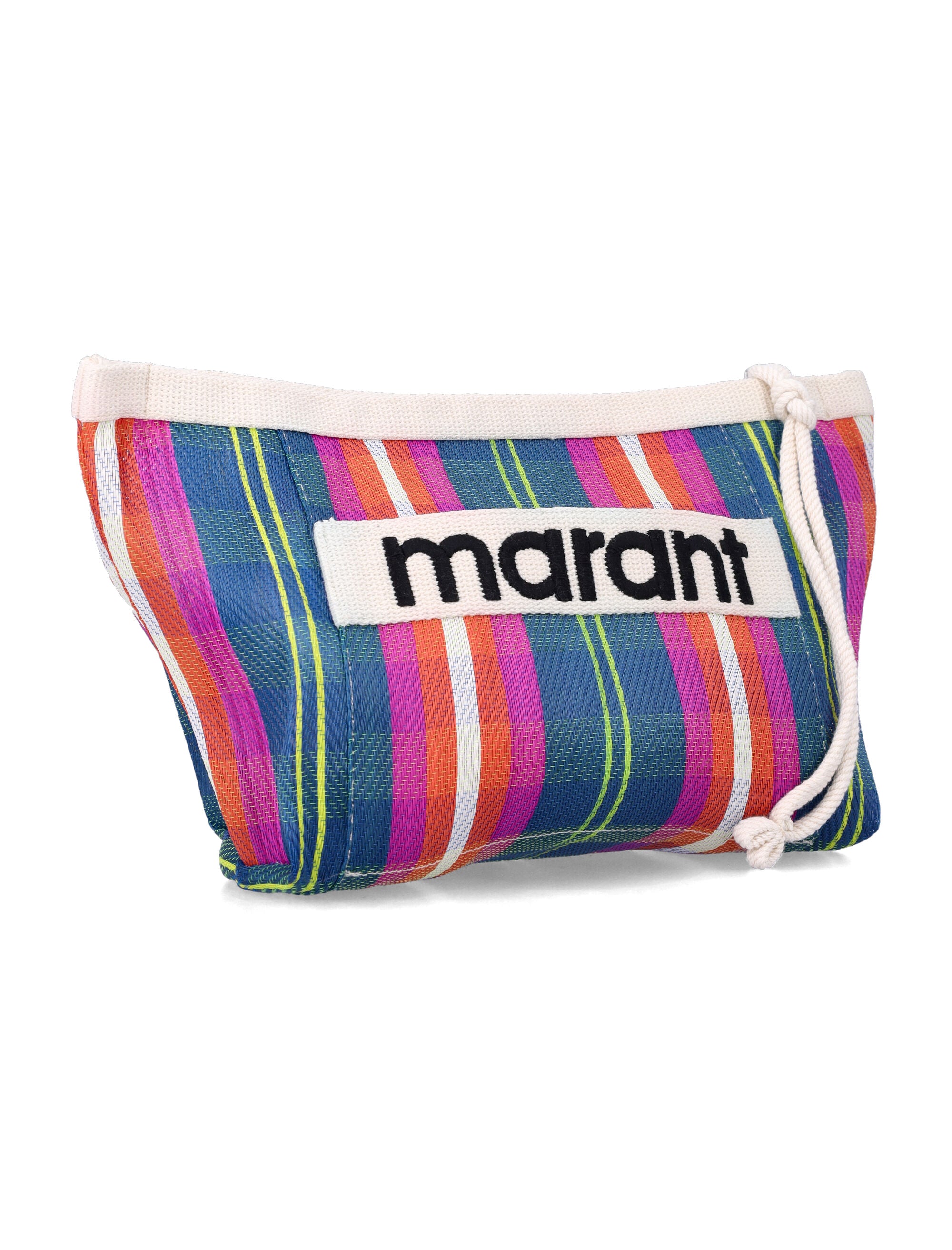 Striped Nylon Clutch