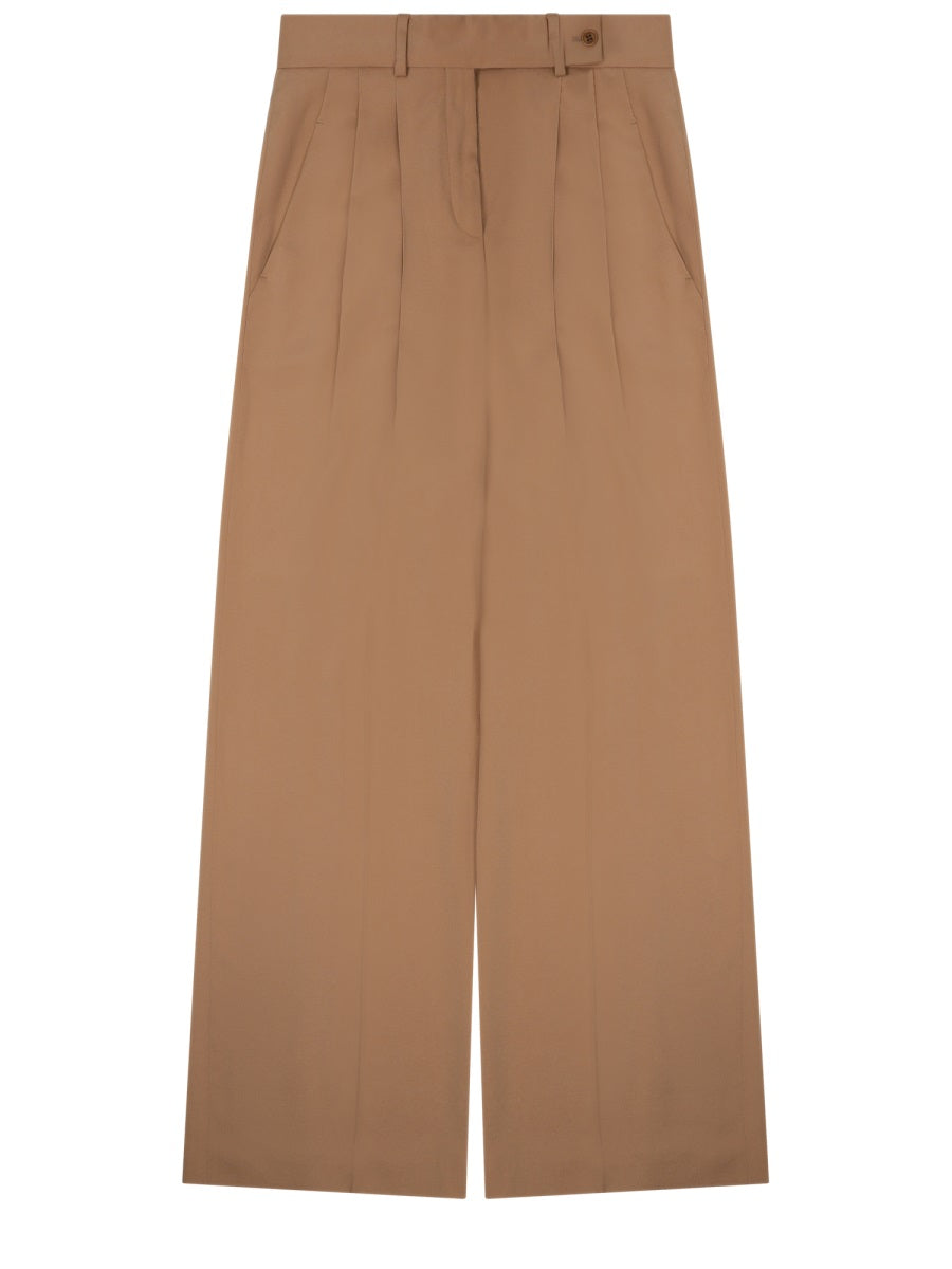 Wide-Leg Tailored Pants With High Waist