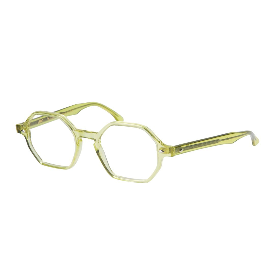 Octagon Translucent Yellow Octagonal Frame Eyeglasses