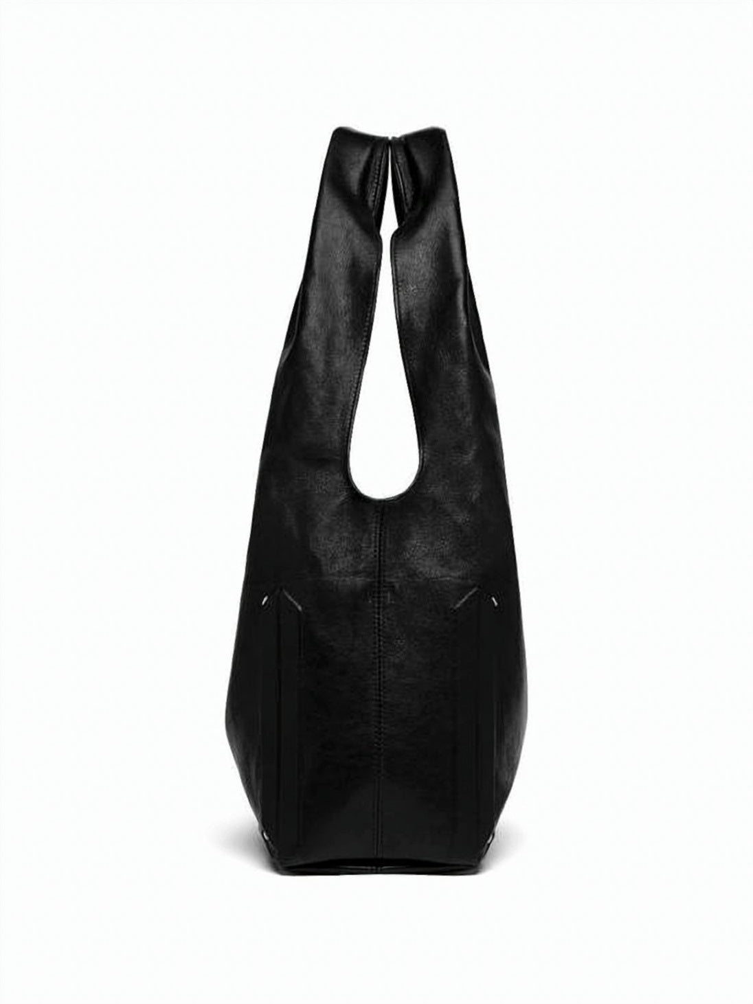 Slouchy Black Lambskin Shoulder Bag