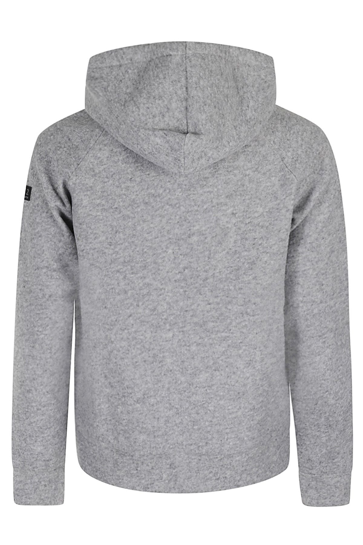 Heathered Grey Zip-Up Hoodie with Adjustable Drawstring
