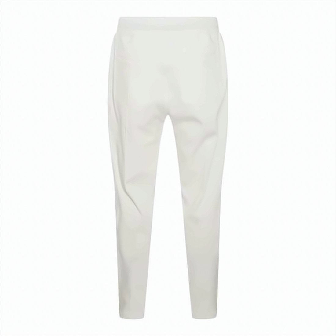 White Jogging Pants with Tapered Legs