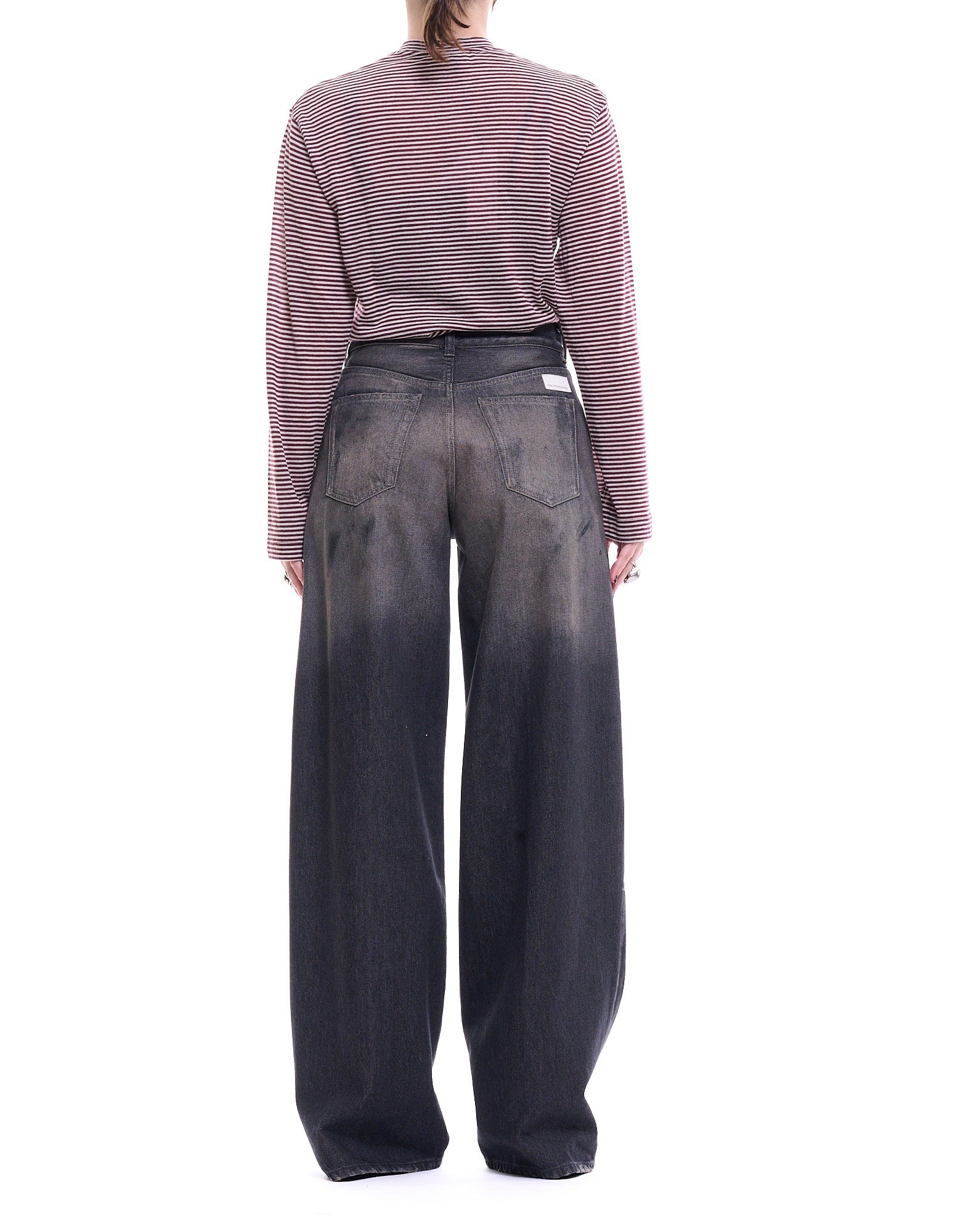 Wide-Leg Dark Wash Jeans