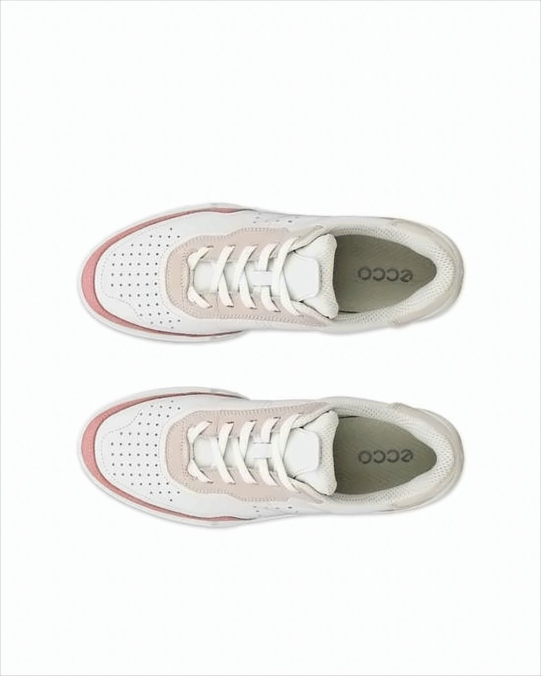 Low-Top Sneakers with Pink Suede Accents