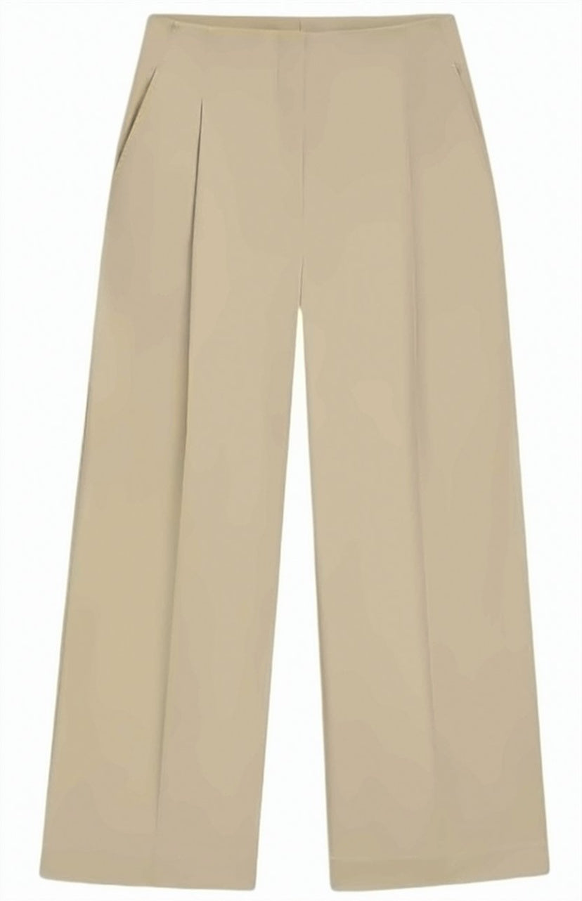 Tulotta High Waisted Pleated Trousers
