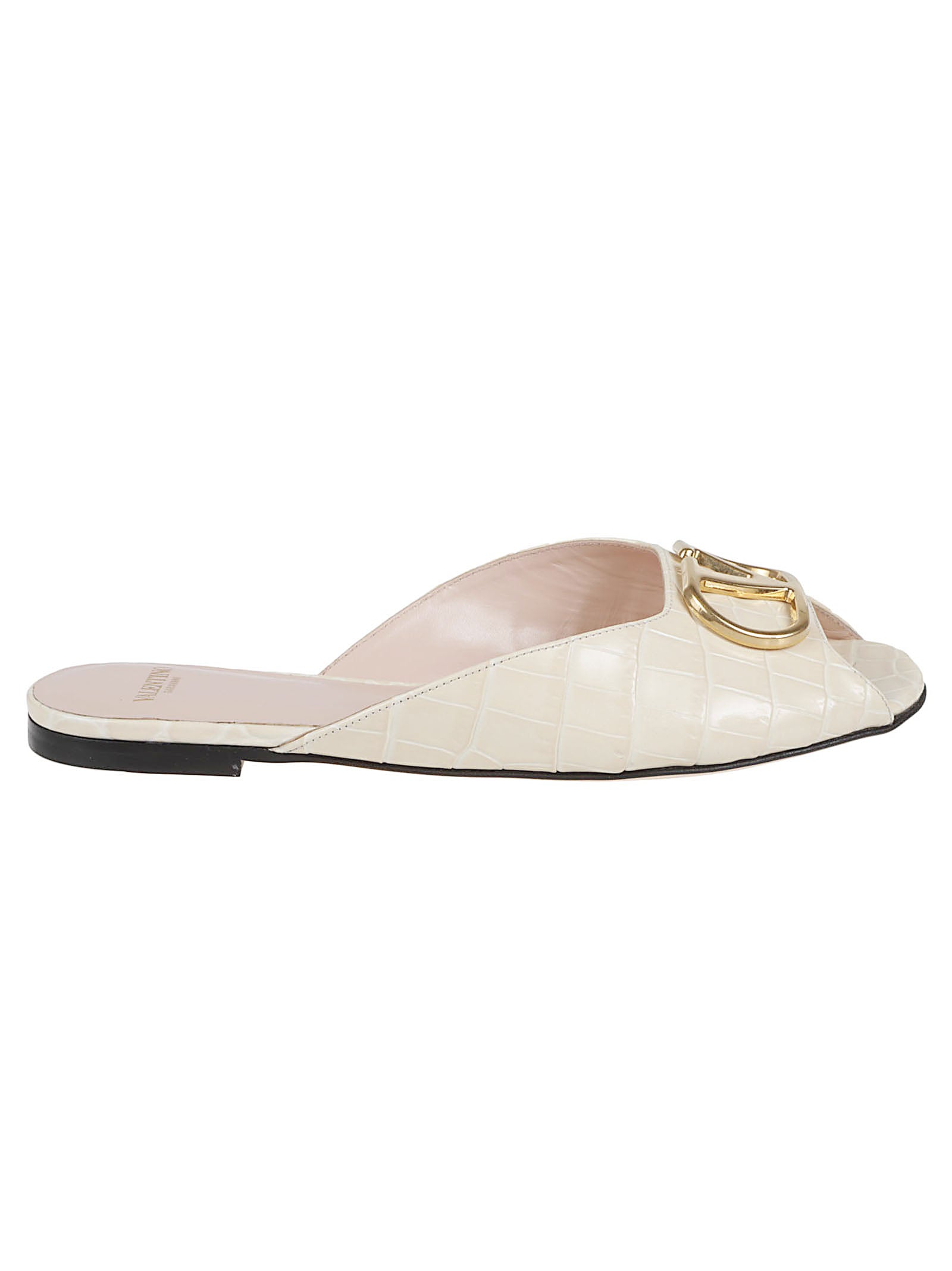 Pointed Toe Sandals with Textured Leather Upper