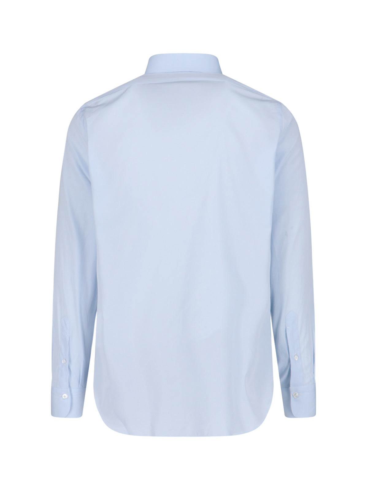 Structured Blue Shirt with Tailored Fit and Elegant Detailing