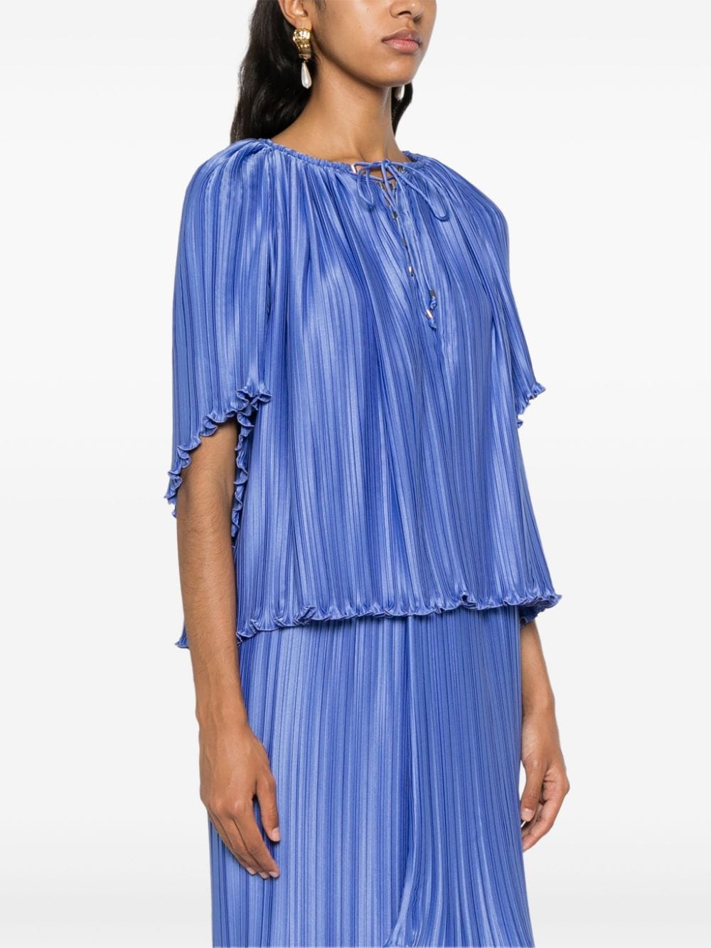 Charmeuse Plissé Top