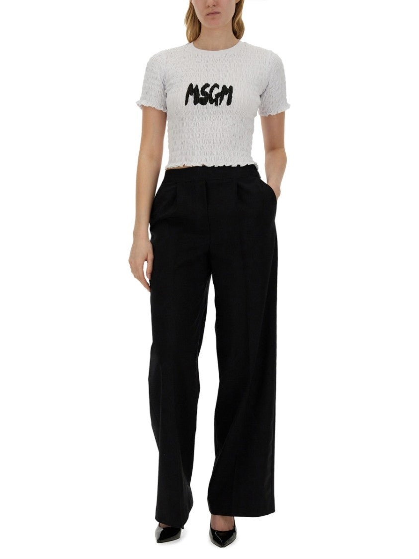 Cropped T-Shirt With Logo