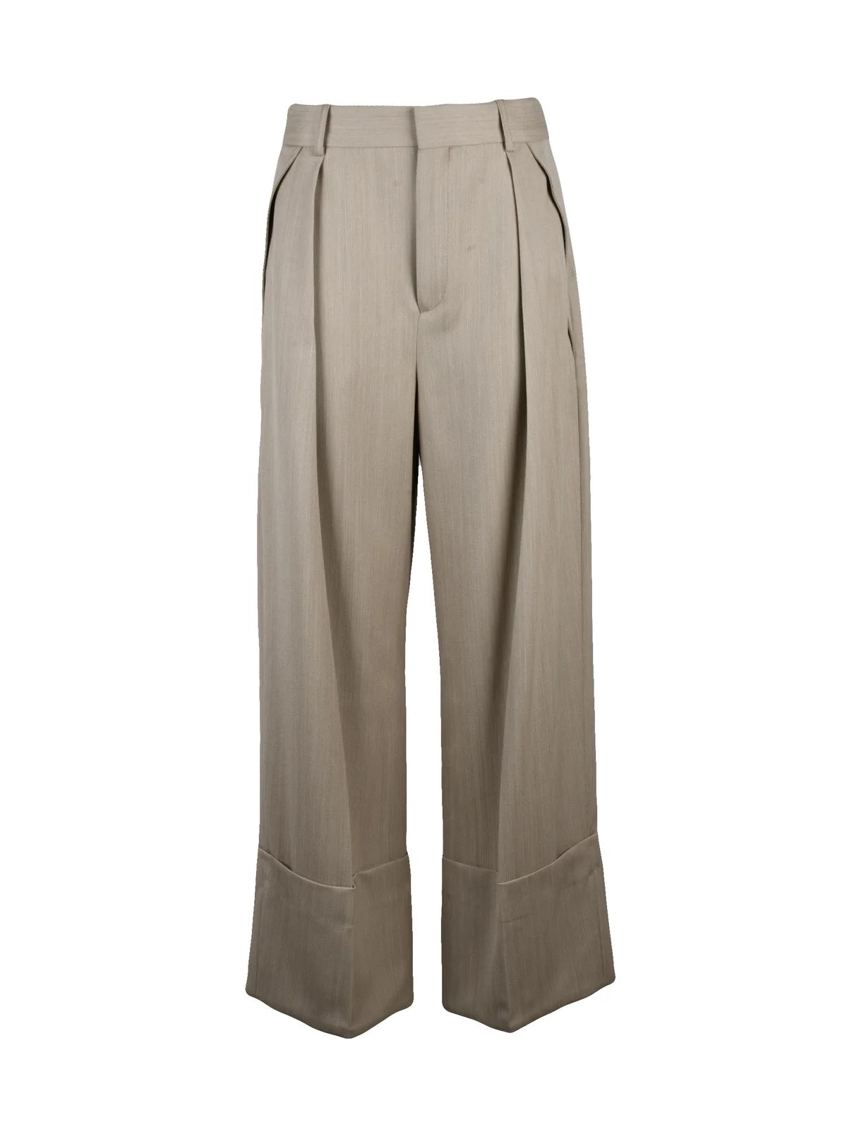 Victoria Beckham Wide Leg Trousers - Beige