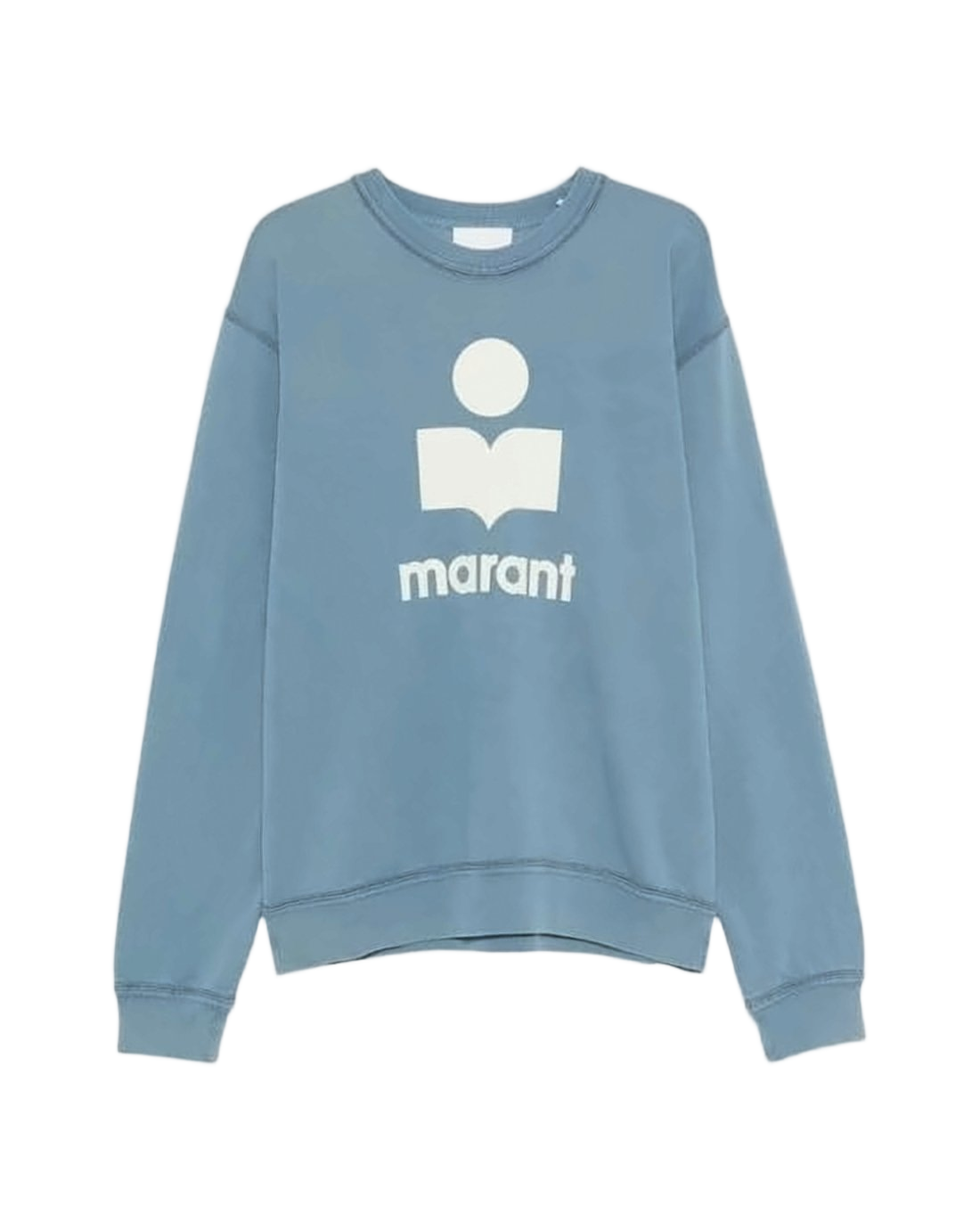 Relaxed Fit Graphic Logo Sweatshirt in Soft Blue