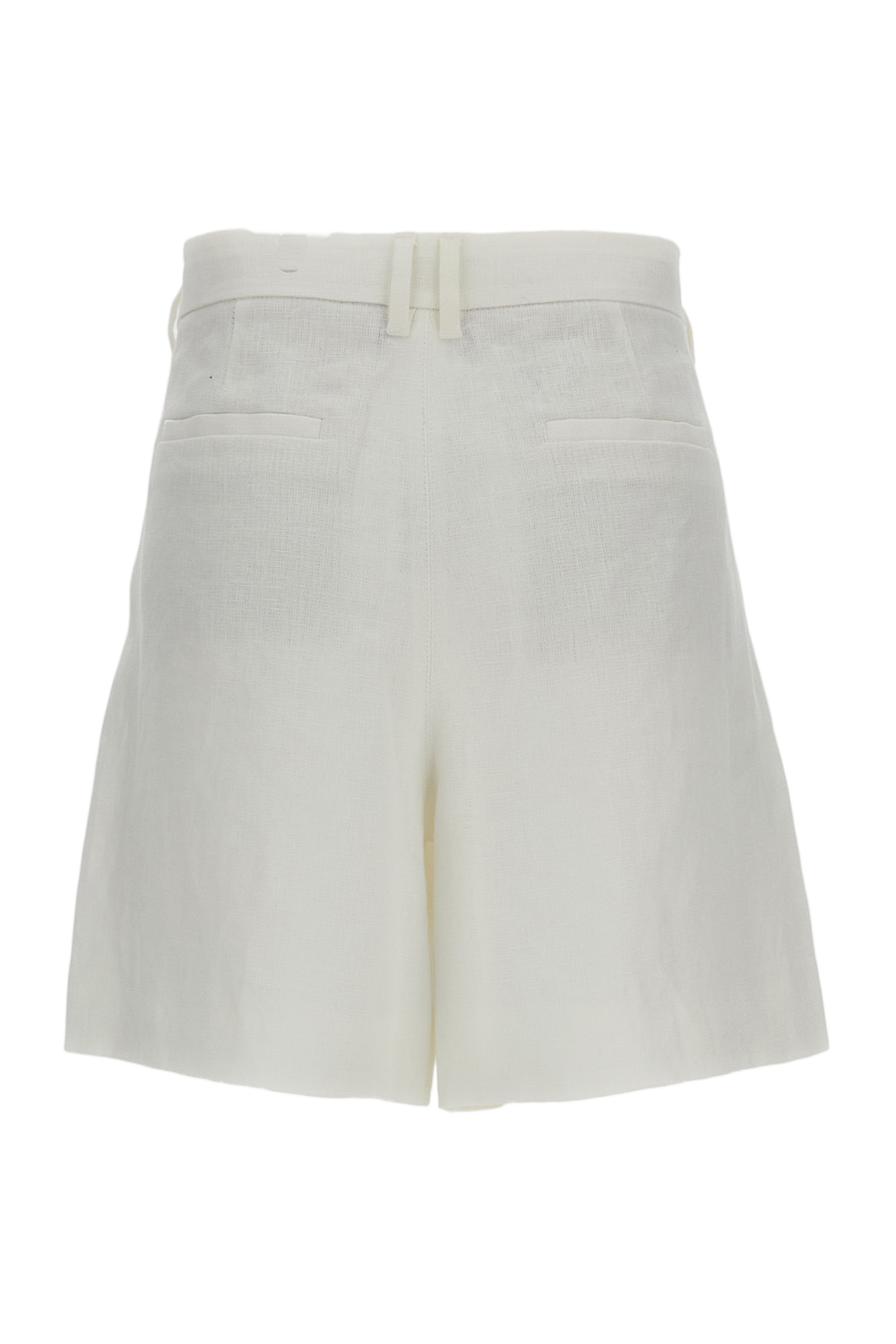 High-Waisted Linen Shorts with Tailored Fit
