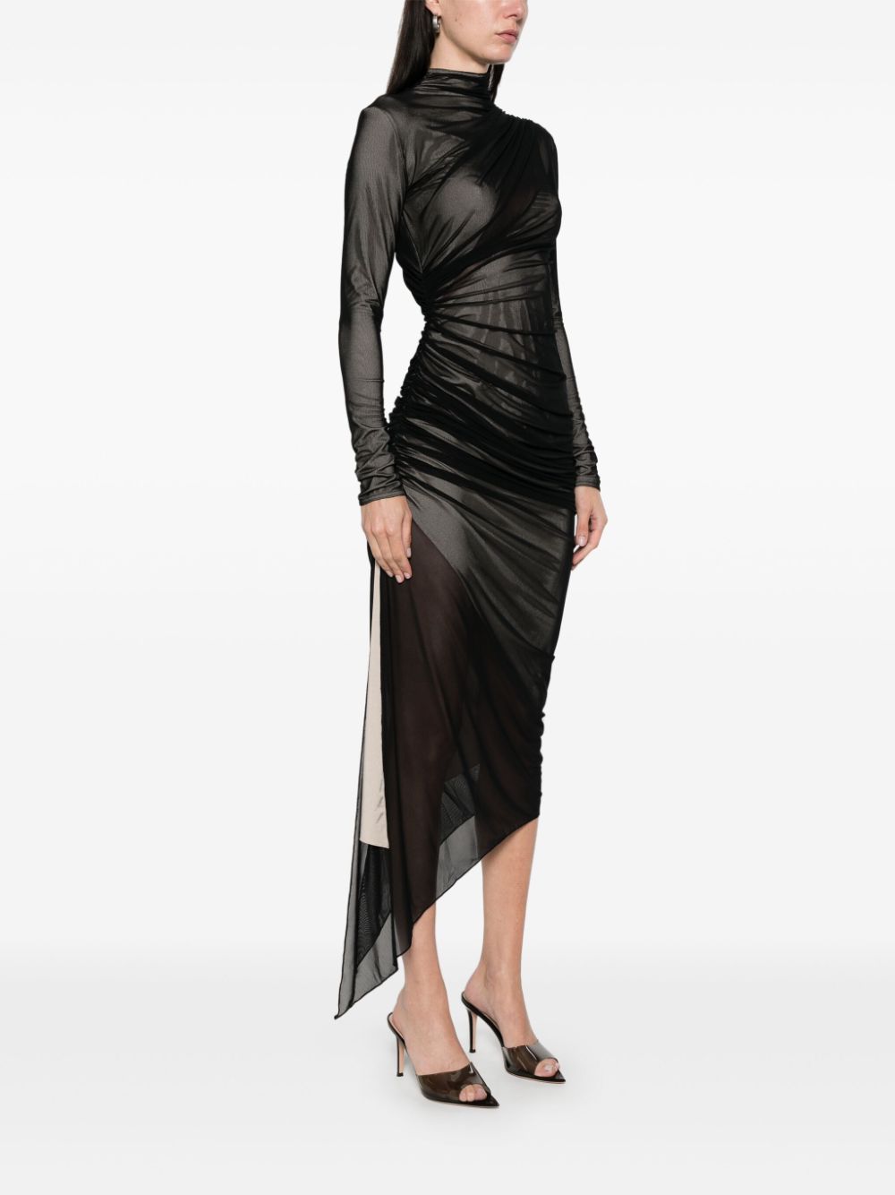 Asymmetrical Hem Midi Dress