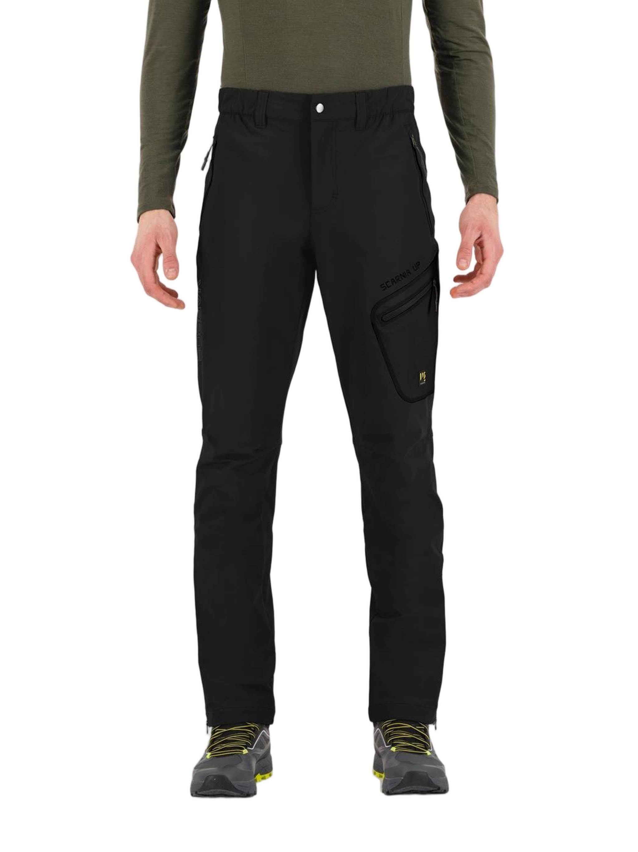 Black Scarnia Up Straight-Leg Pants