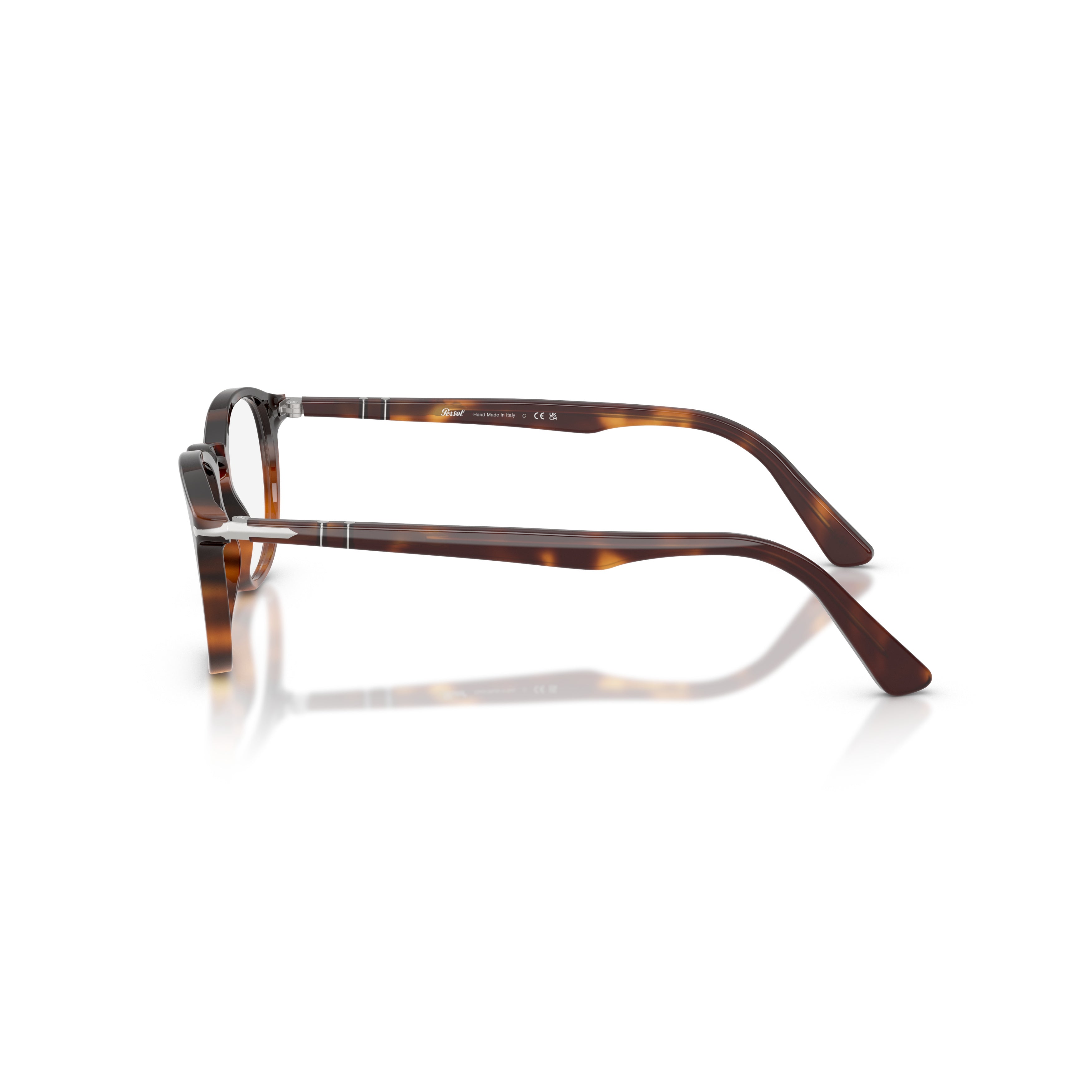 0po3143v Round Acetate Eyeglasses with Tortoiseshell Pattern
