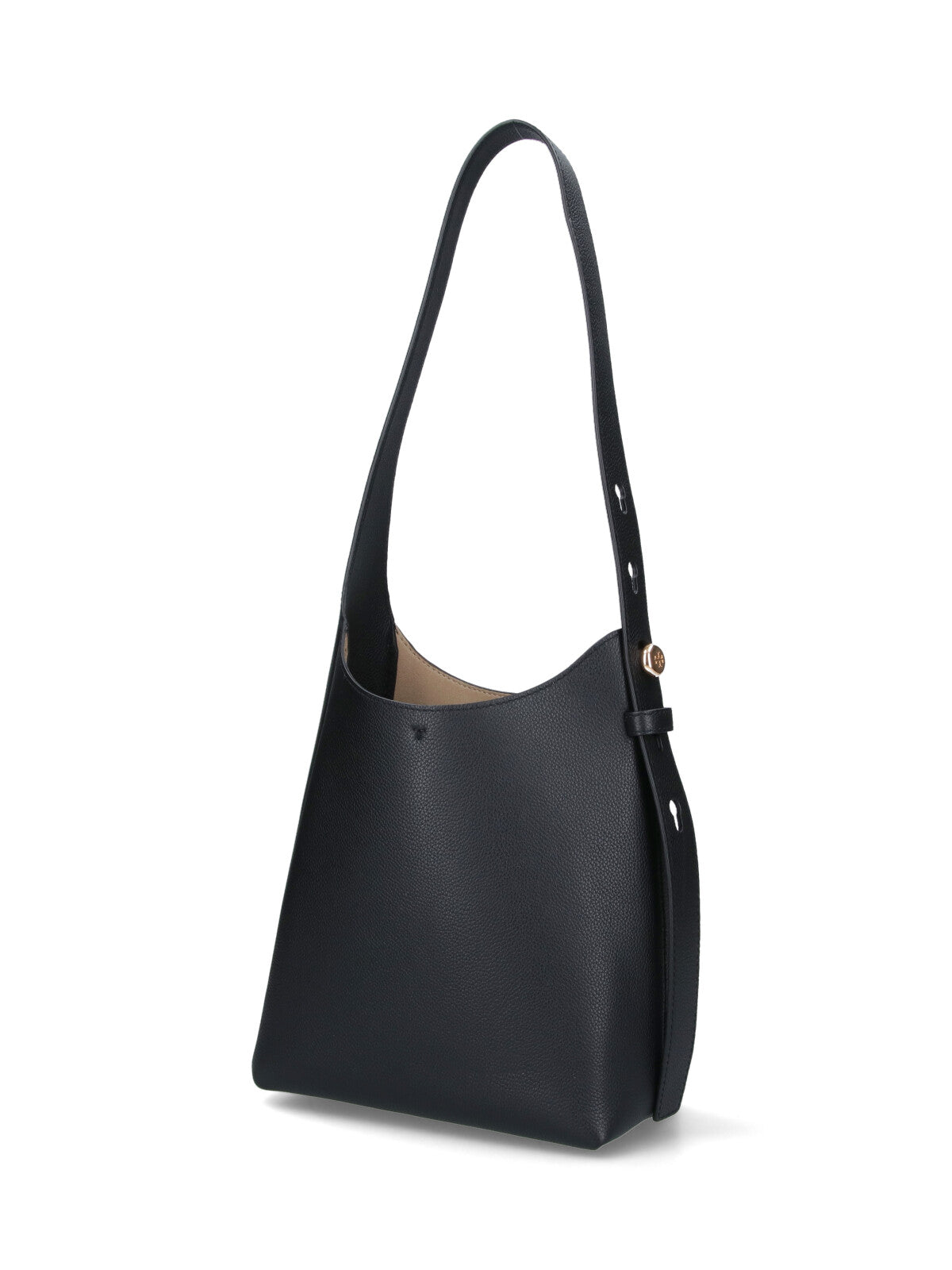 Small Black Calf Leather Shoulder Bag