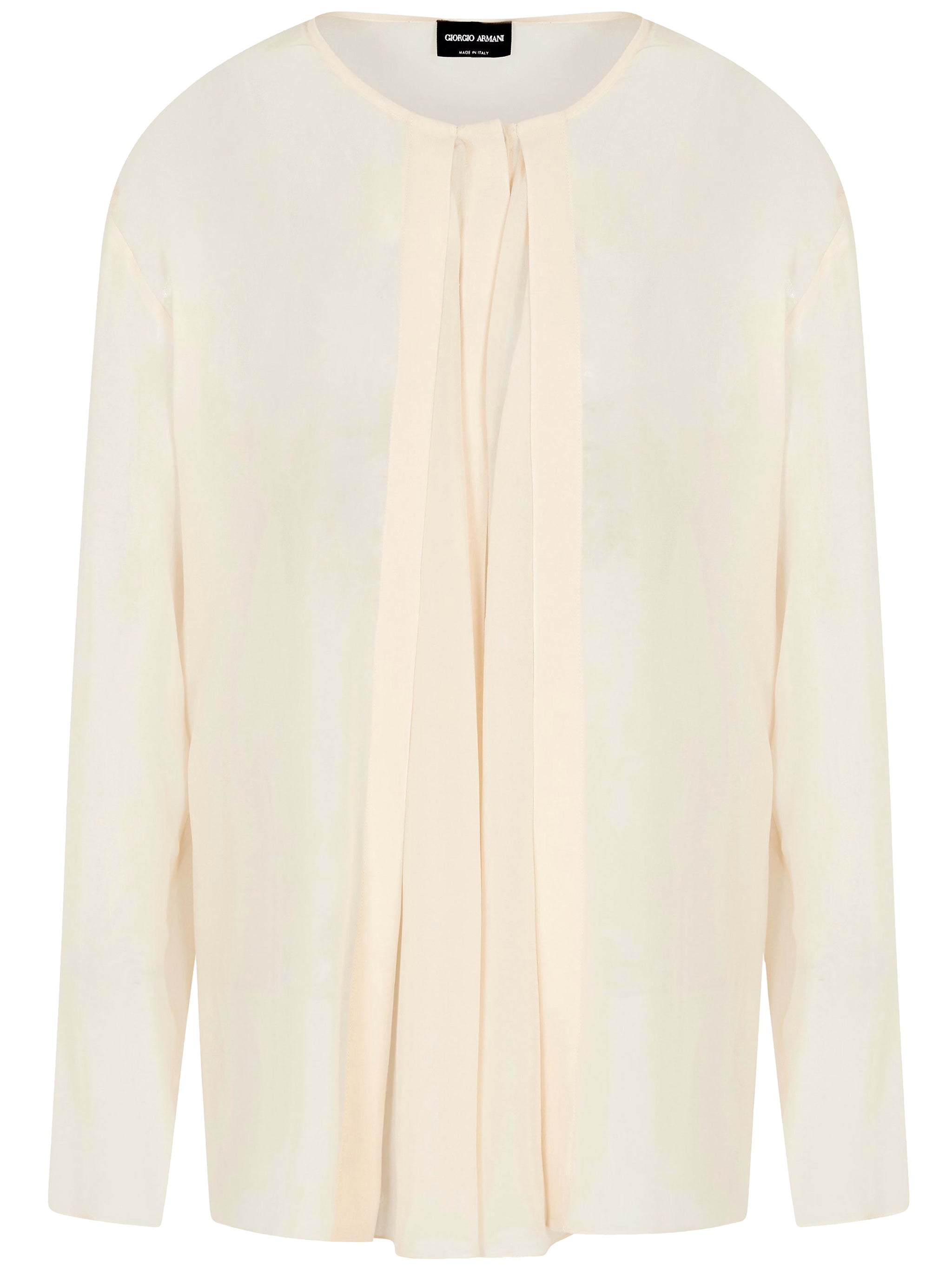 Fluid Georgette Silk Blouse with Concealed Button Closure