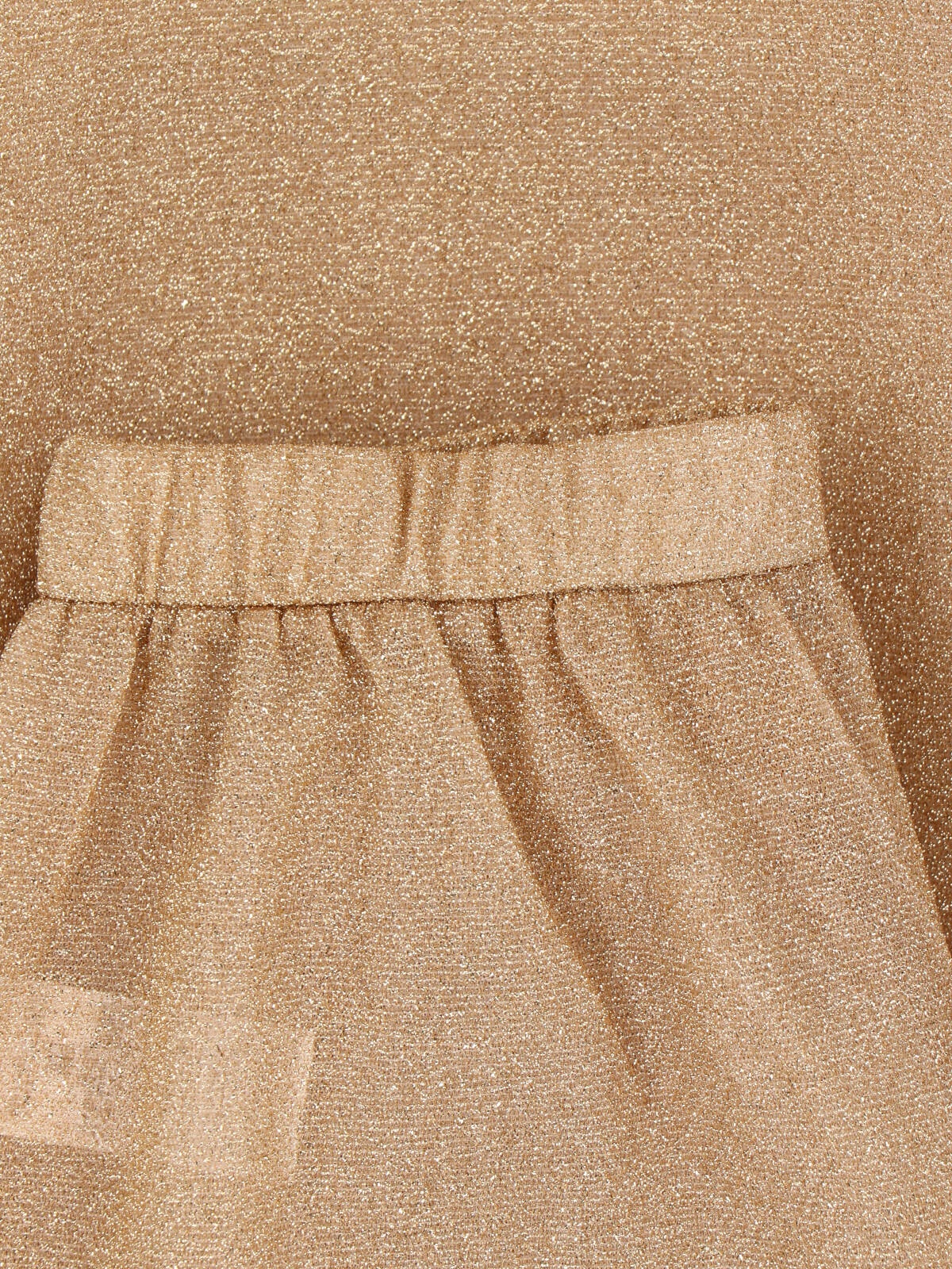 Gold Lumière Metallic Wide-Leg Sheer Pants