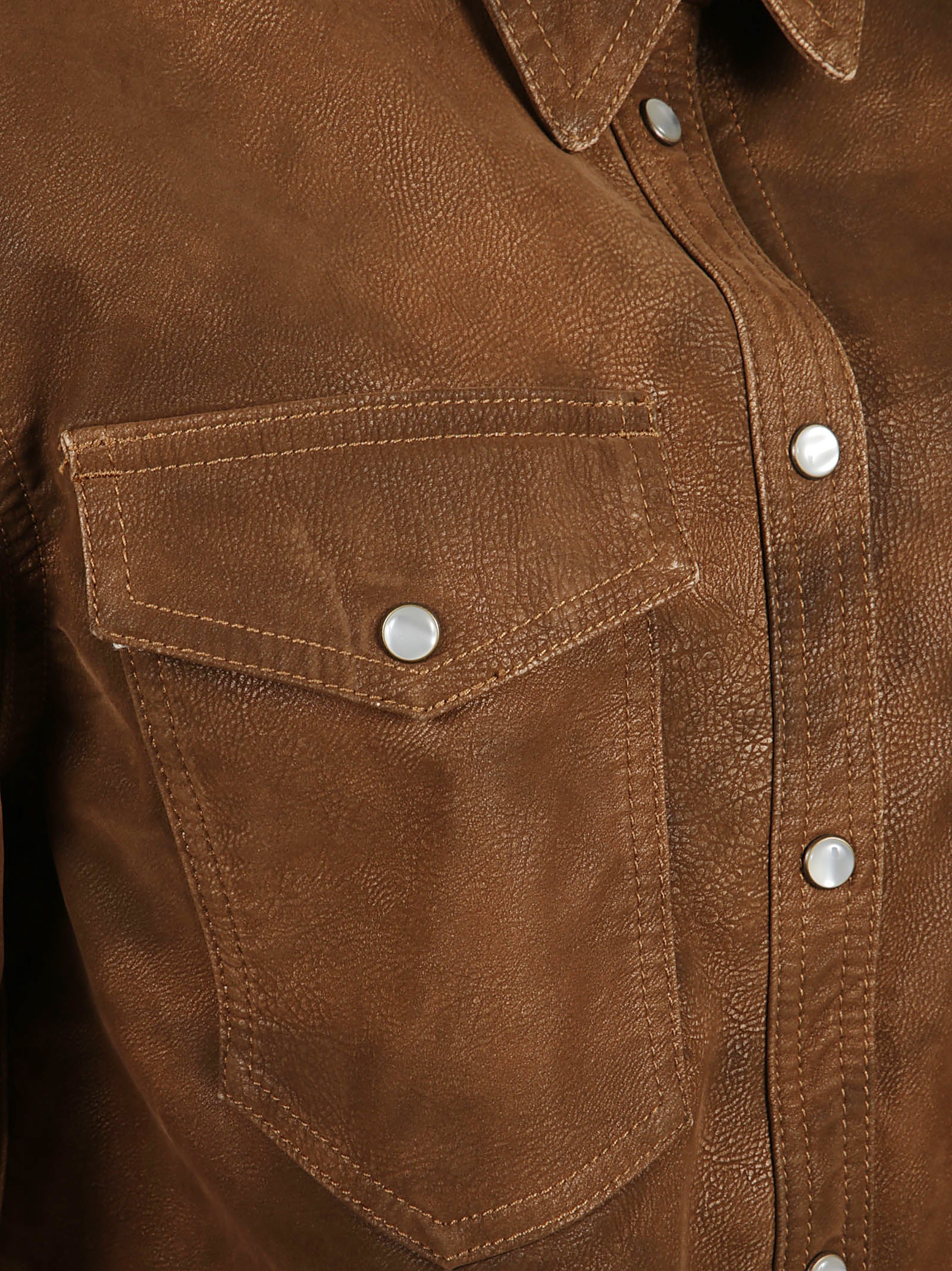 Vintage Faux Leather Shirt