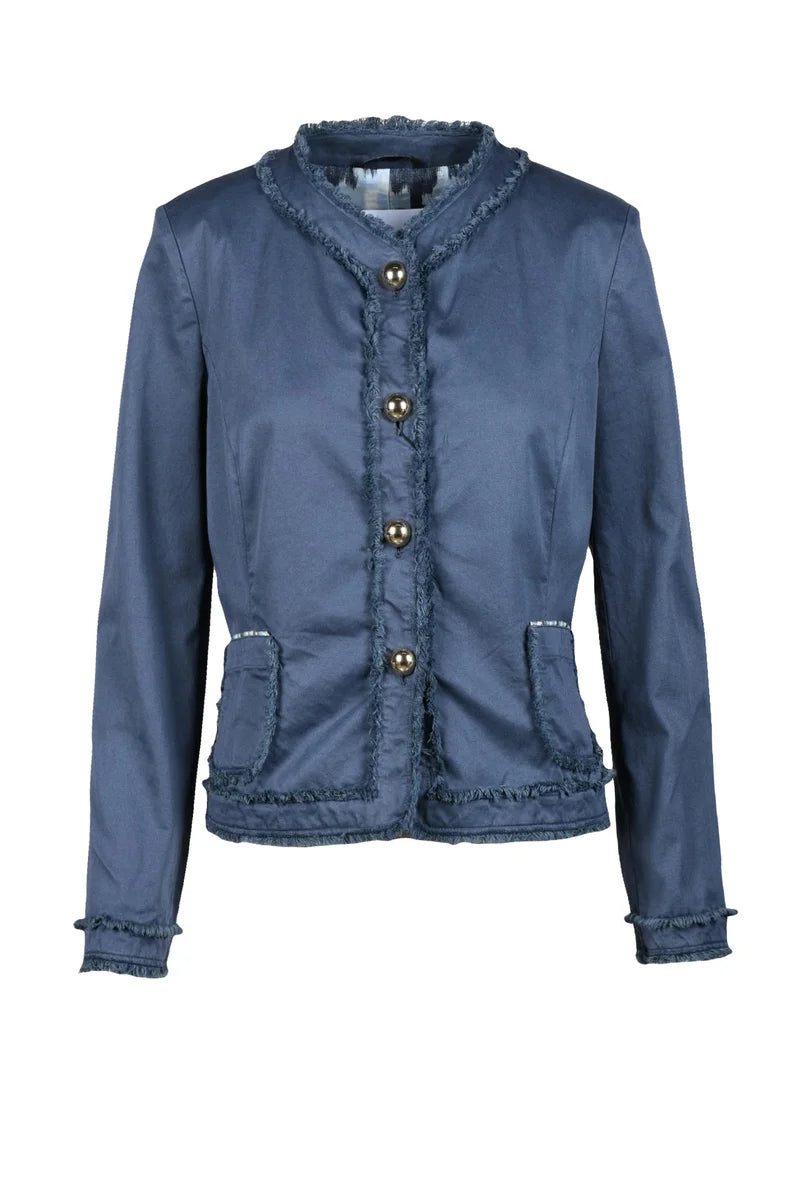 Bazar Delux Cotton Blazer Jacket - Blue