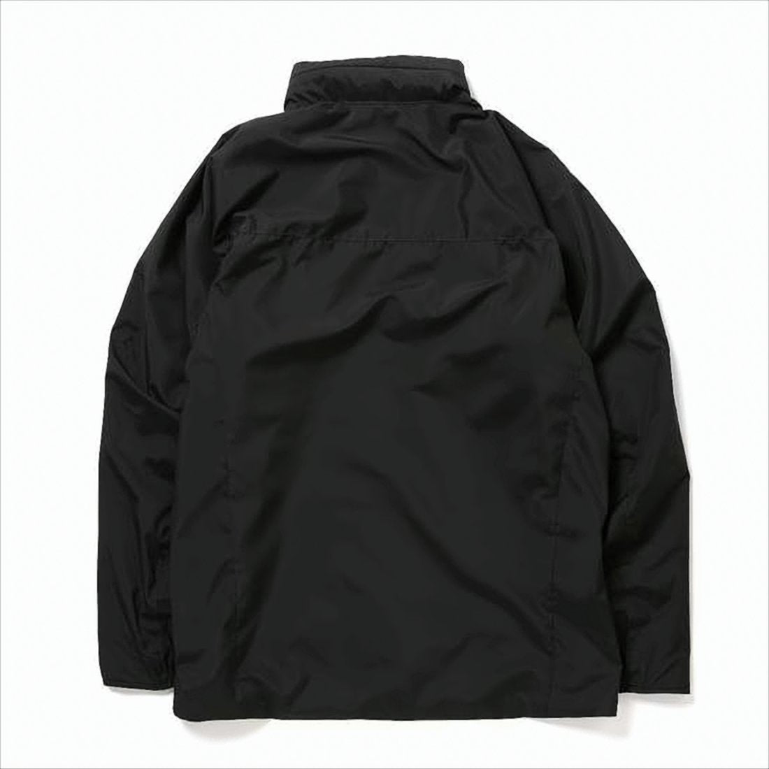 Lightweight High-Collar Black Jacket with Minimalist Design