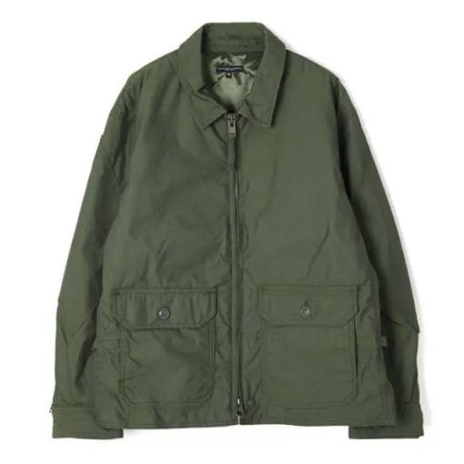 Relaxed Fit Green Jacket with Textured Finish