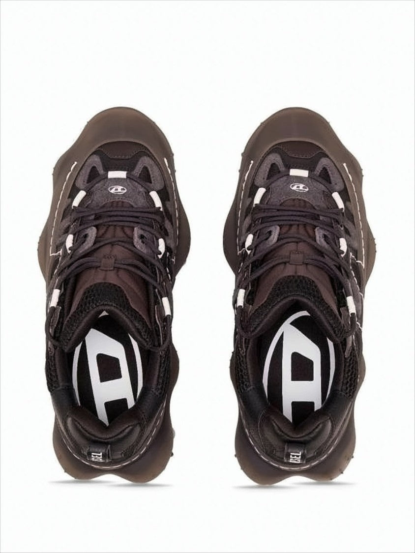 Futuristic Chunky Sole Black Sneakers