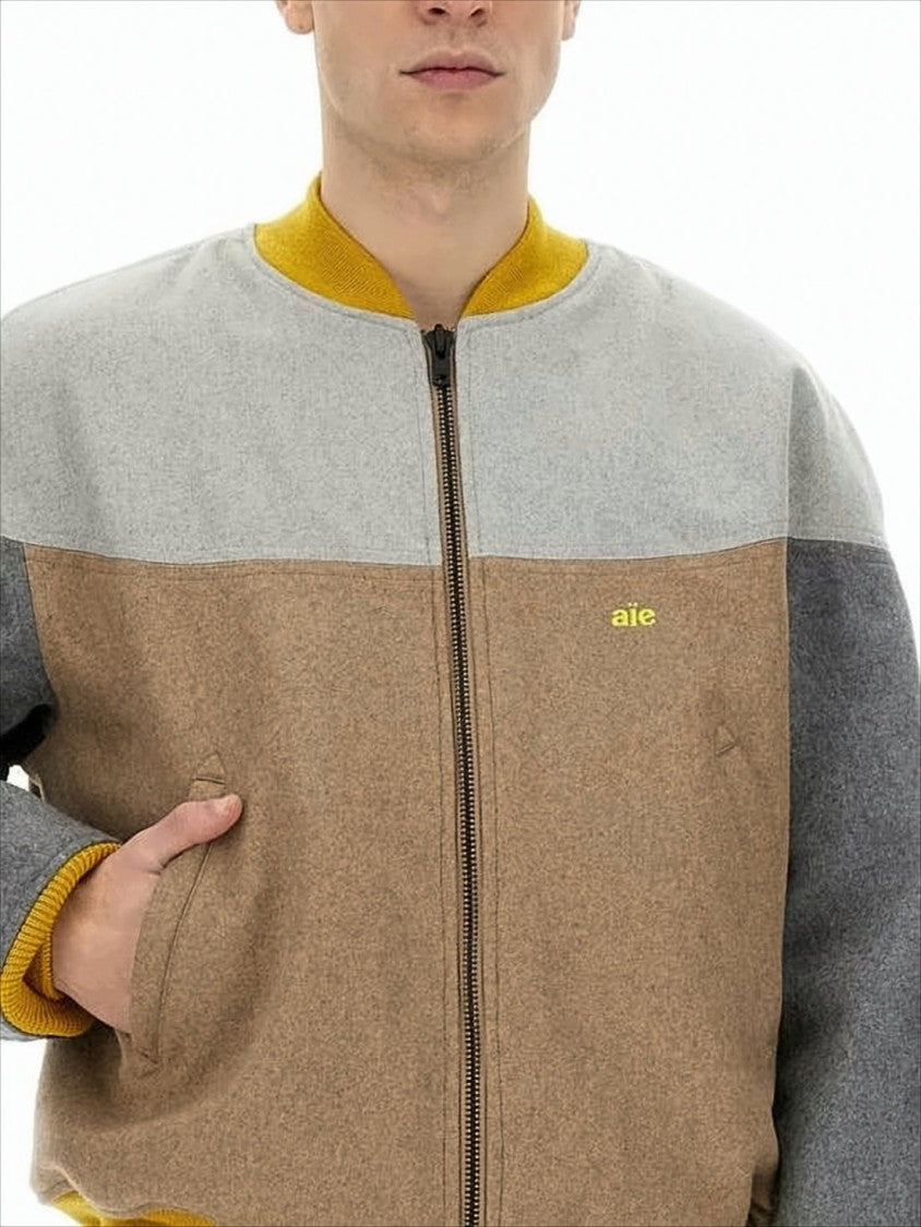 Color-Block Casual Jacket with Bold Back Detail