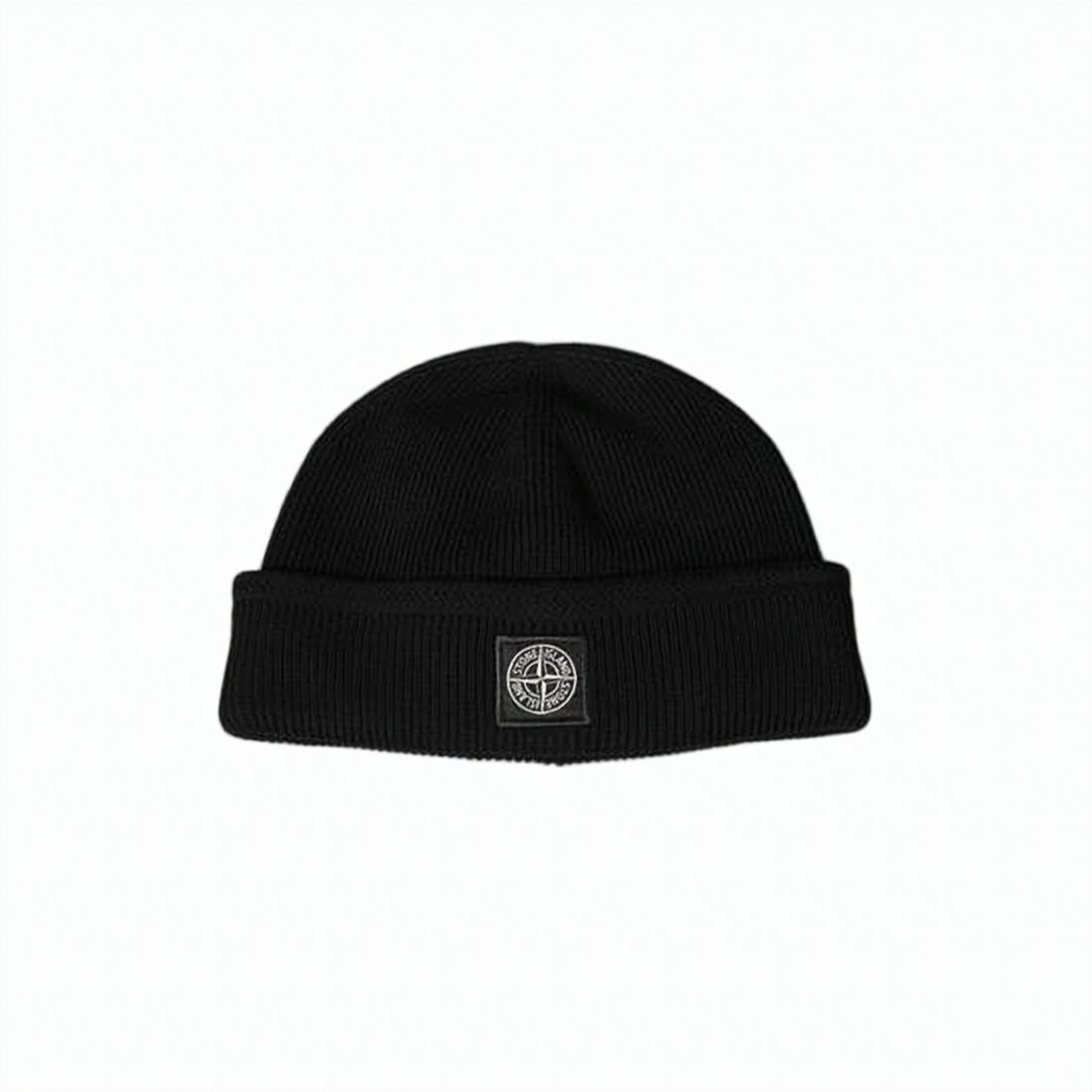 Ribbed Knit Beanie with Folded Cuff and Subtle Branding
