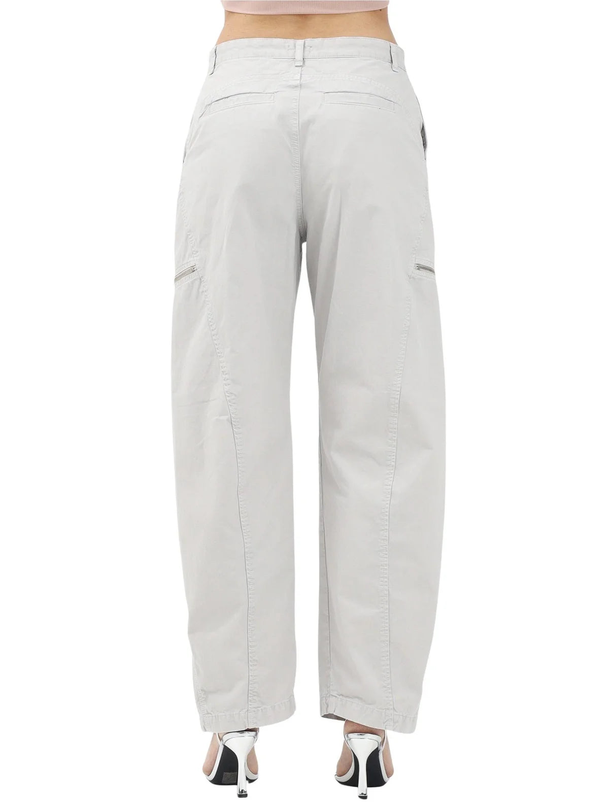 Pinko Sere Nere Wide Leg Trousers - Light Grey