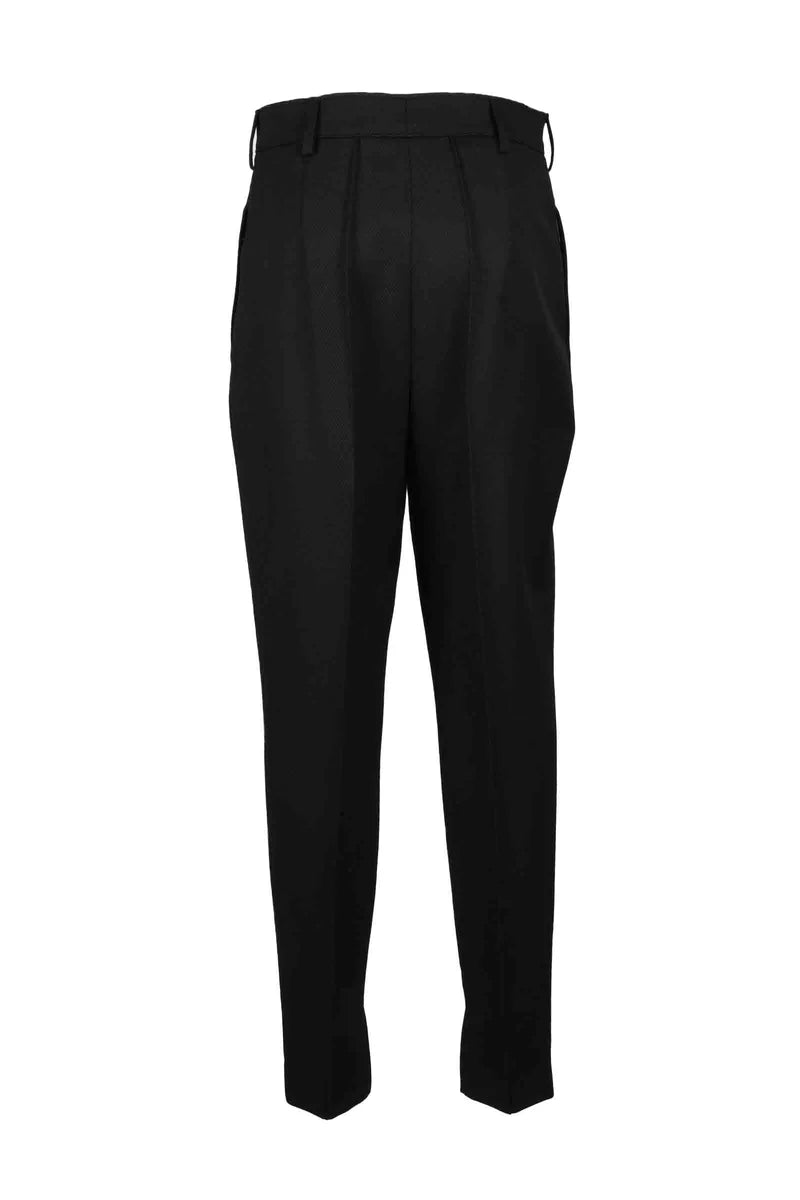 Tailored Black Trousers with Mid-Rise Waist