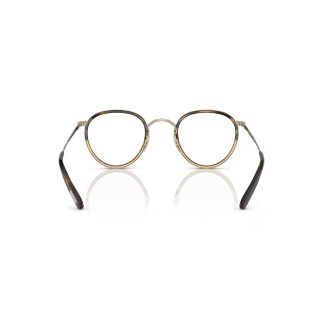 1104 Vista Round Metal Frame Eyeglasses with Tortoiseshell Accents