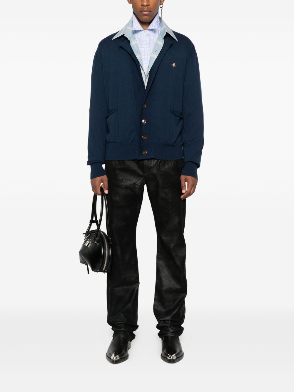 Navy V-Neck Sweater