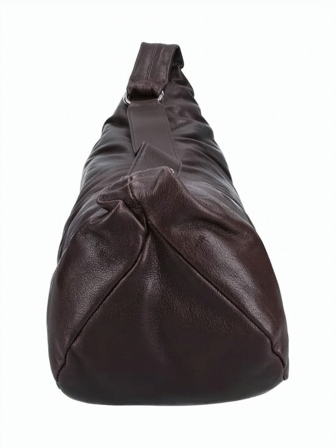 Elongated Hobo Shoulder Bag with Zipper Detail