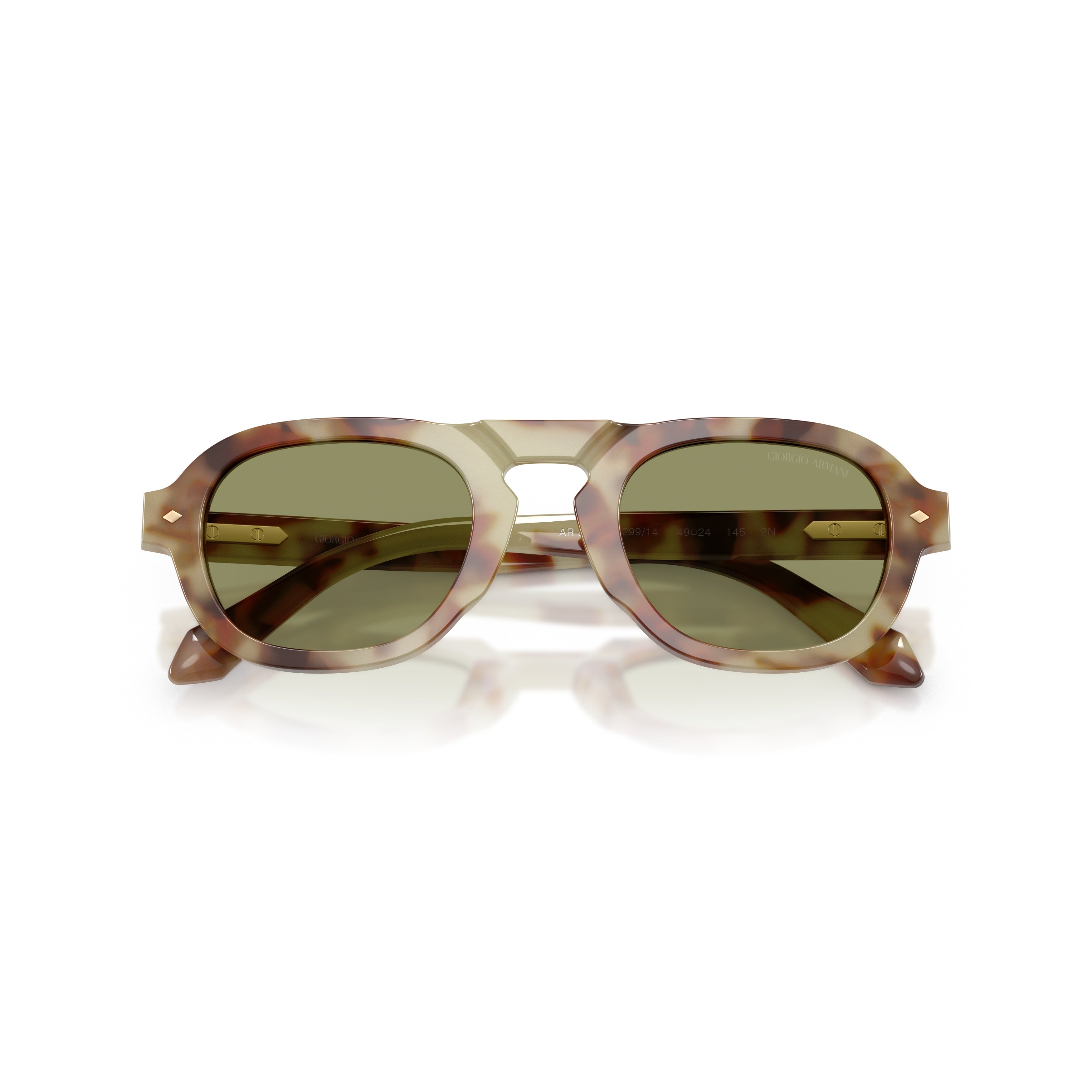 0ar8244 Geometric Tortoiseshell Sunglasses with Rectangular Lenses