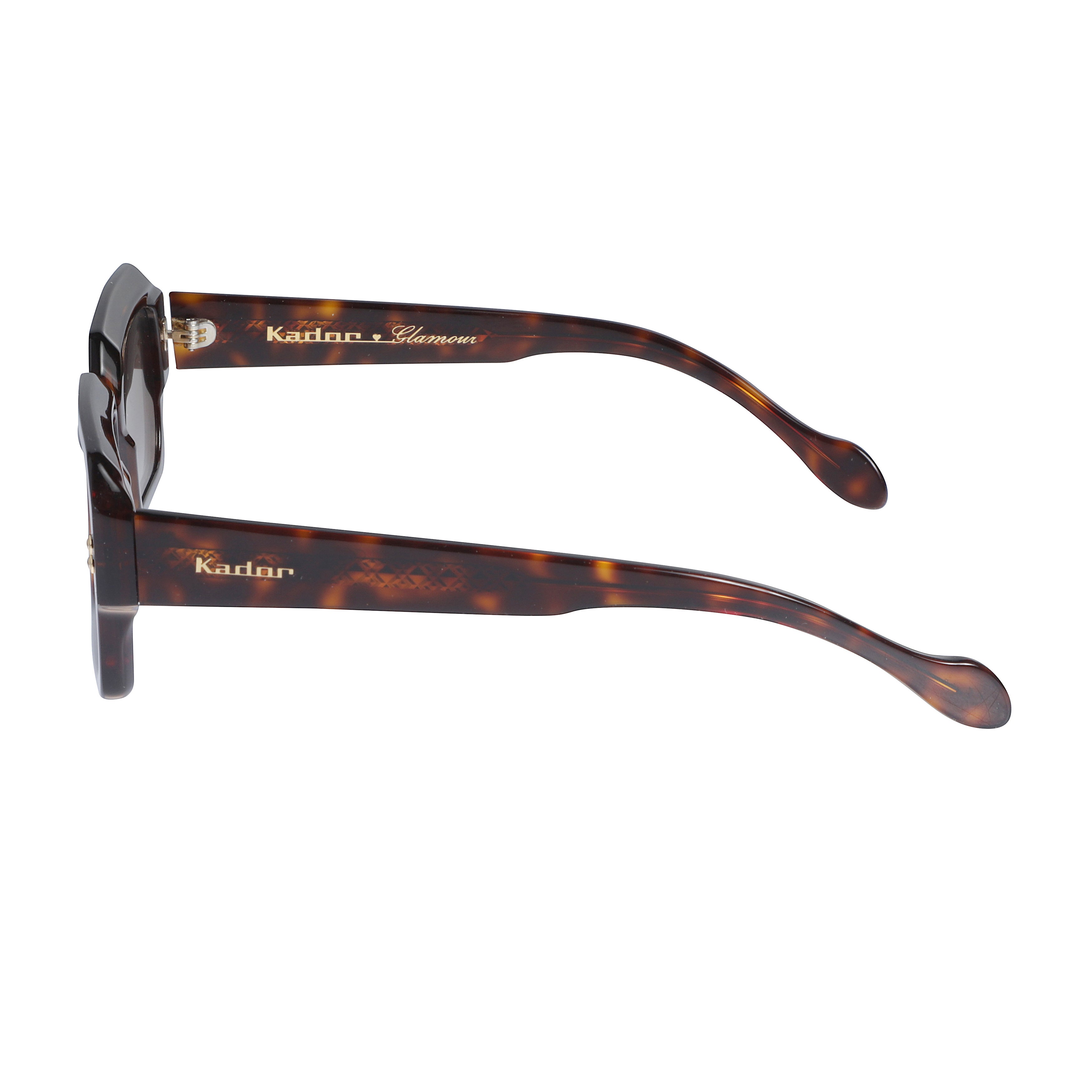 Evy Glamour Bold Rectangular Tortoiseshell Sunglasses with Gradient Lenses