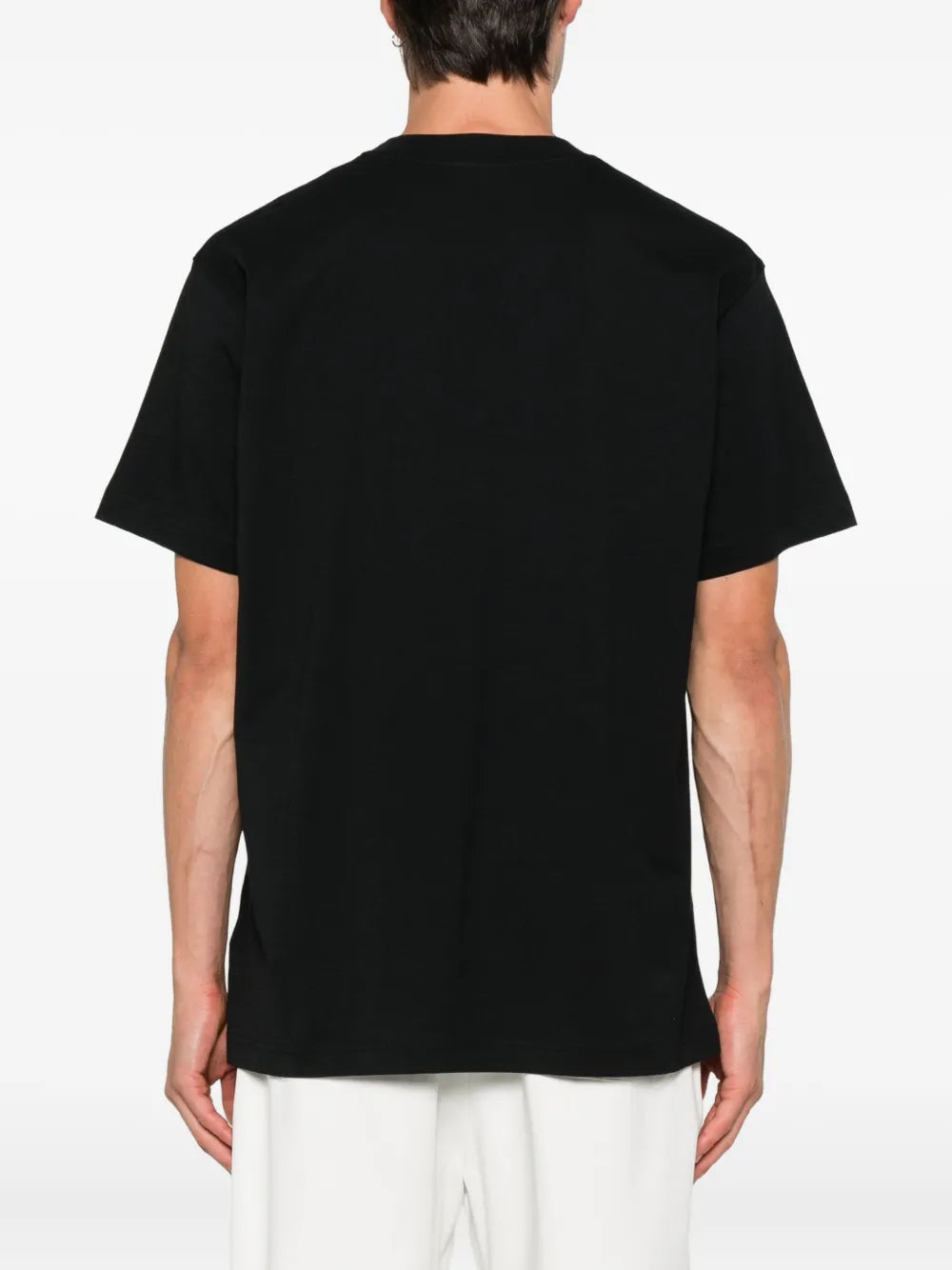 Biały T-shirt o regularnym kroju z okrągłym dekoltem