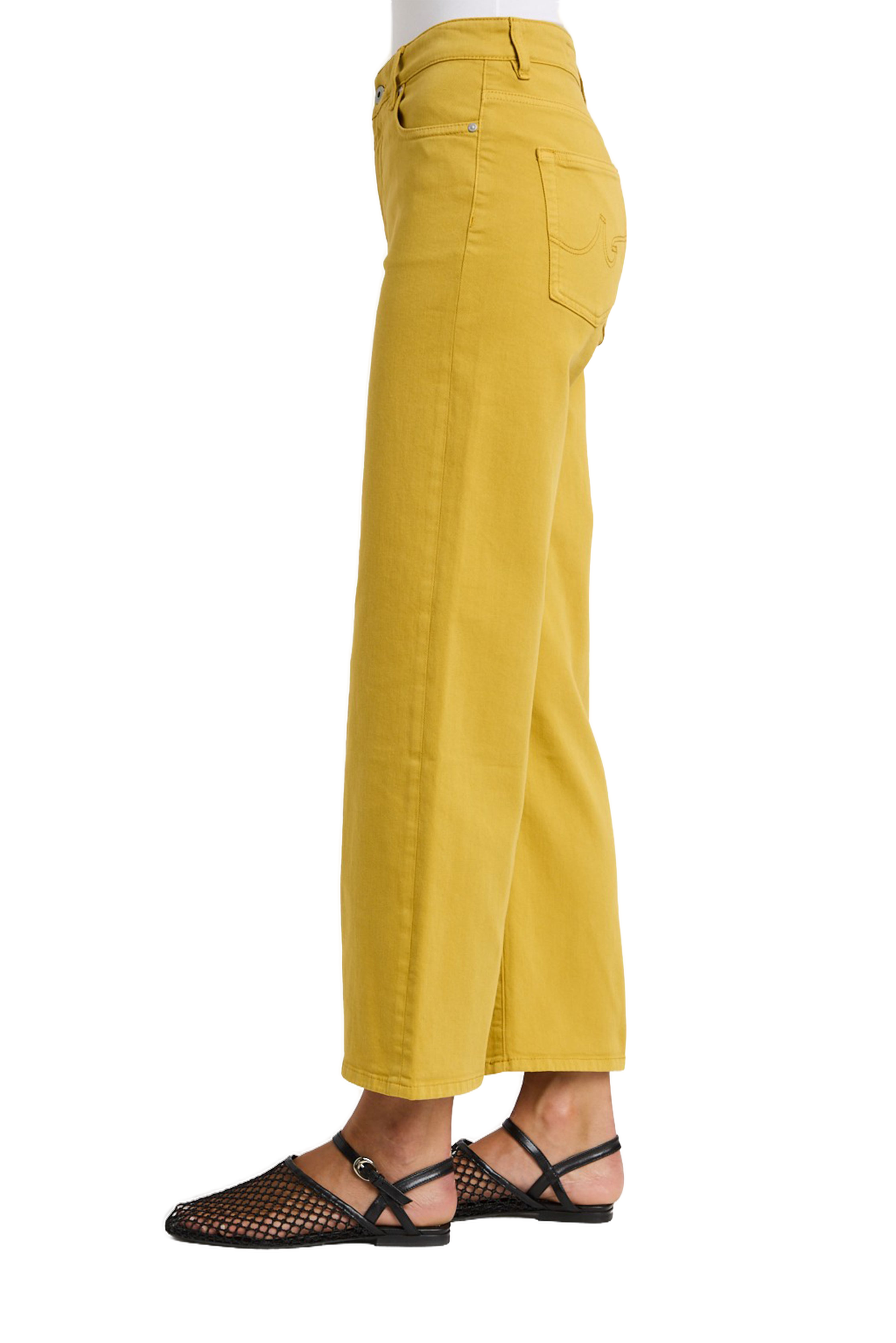 Mustard Saige Wide Leg Crop Jeans