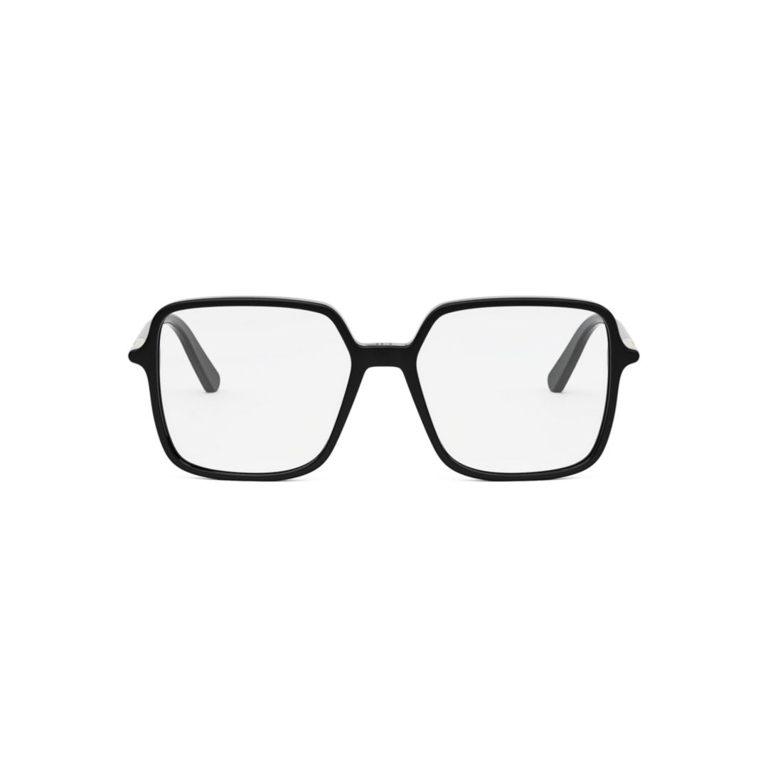 Sunglasses with Bold Square Frame and Gold Accents