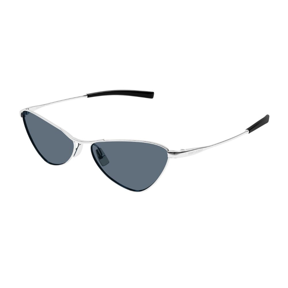 Sl 830 Linea Sl Logo Sleek Silver Metal Cat-Eye Sunglasses