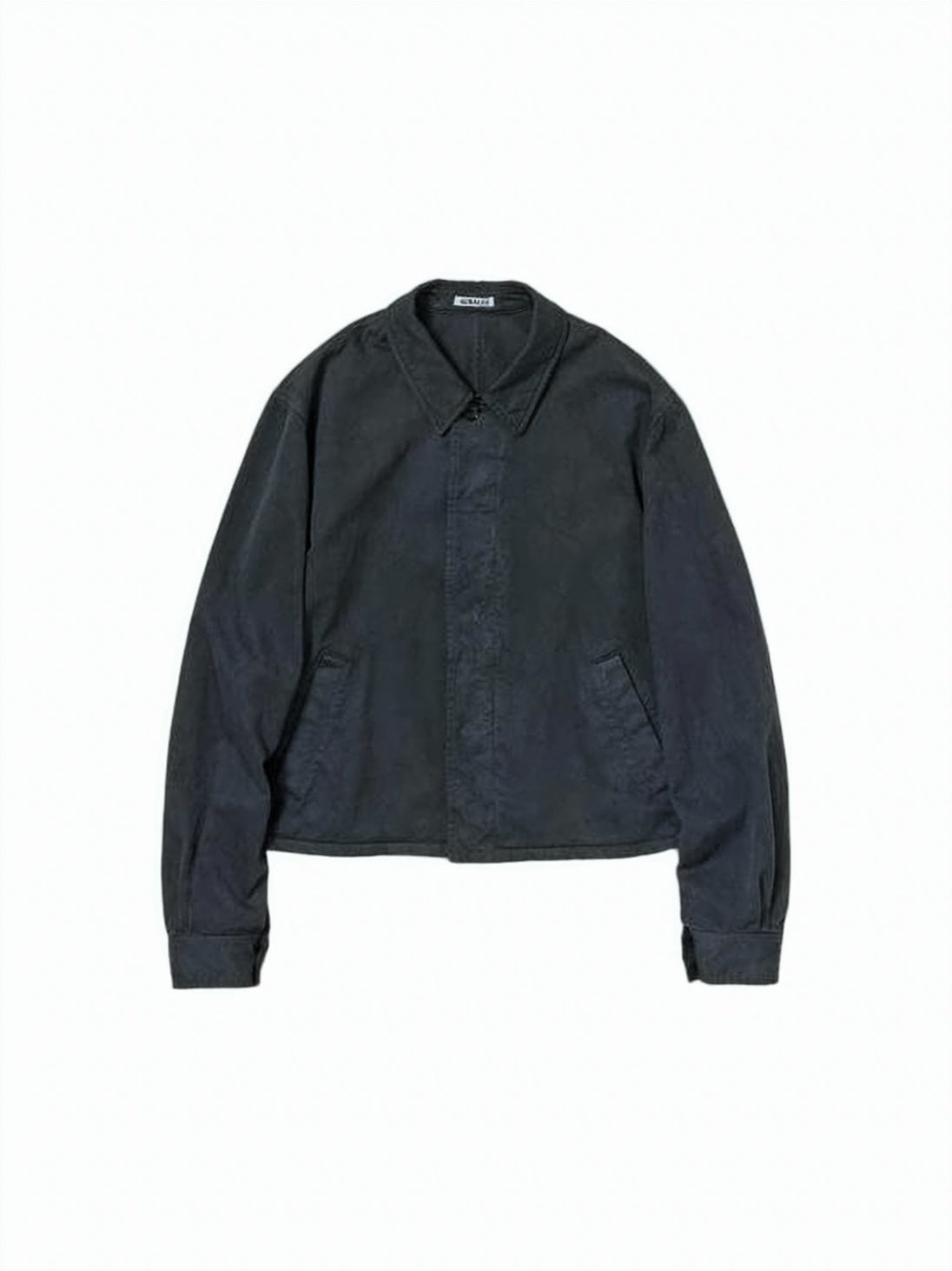 Boxy Cropped Jacket with Classic Collar
