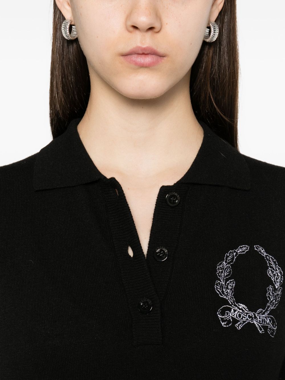 Short-Sleeved Polo Sweater