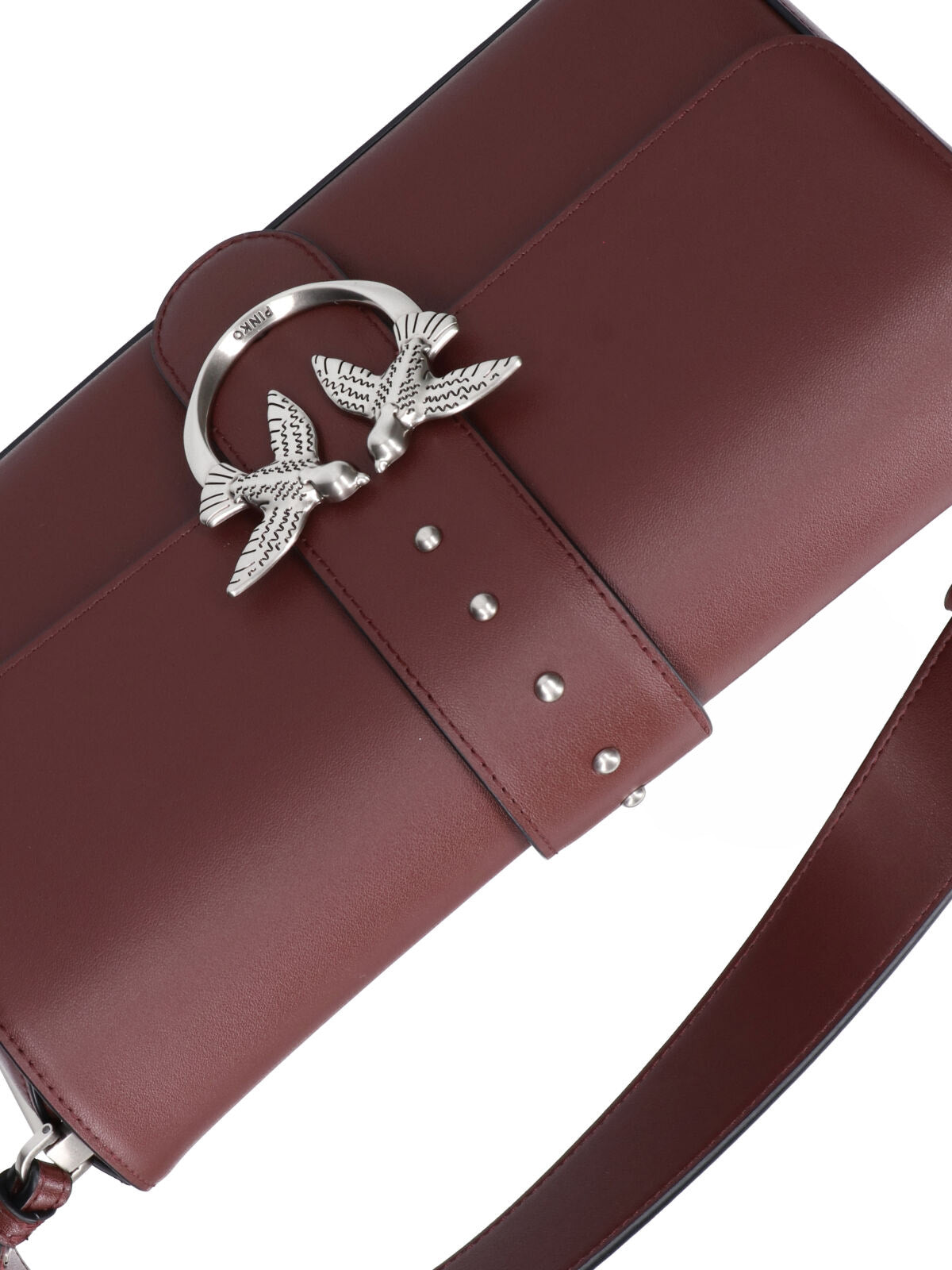 Vibrant Red Handbag With Structured Silhouette And Detachable Strap