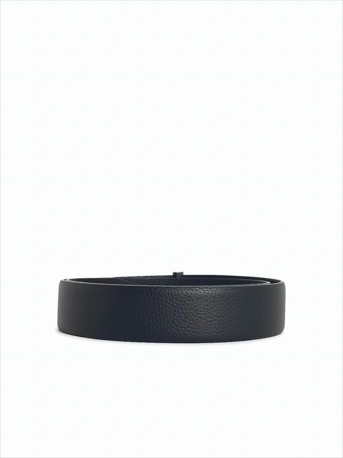 Textured Calf Leather Belt with Matte-Finished Buckle