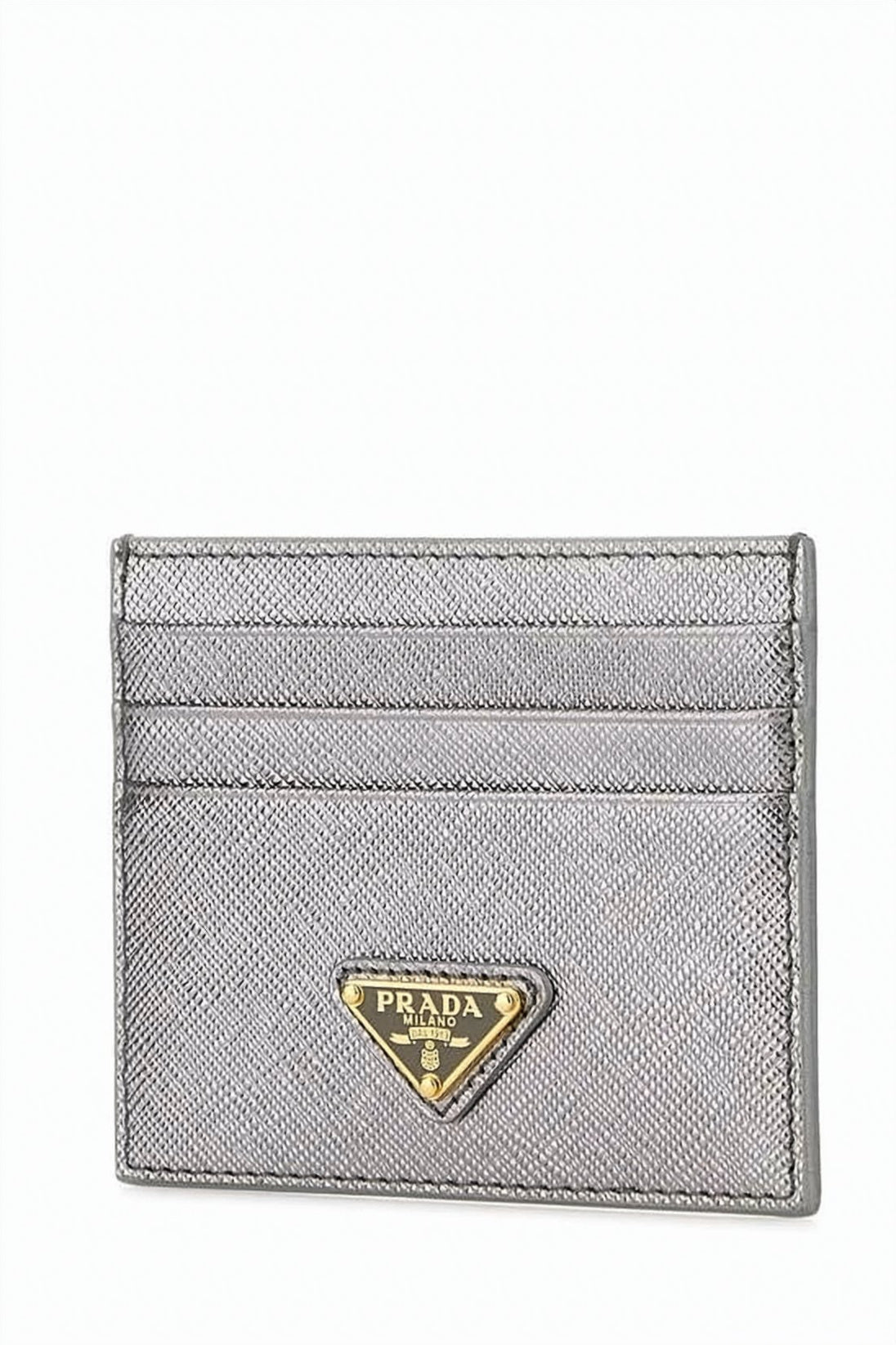 Textured Silver Leather Cardholder