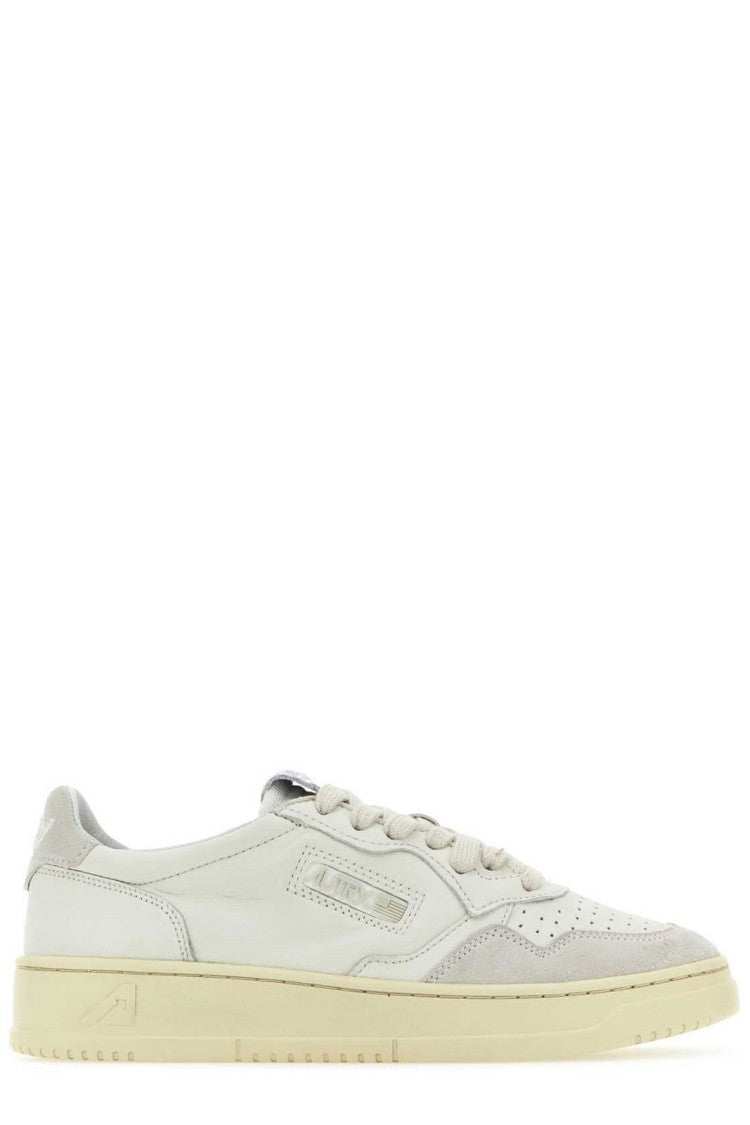 Low-Top Minimalist Sneakers with Perforated Panels
