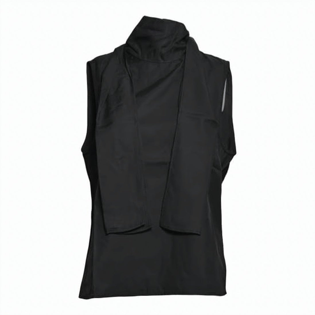 Draped Black Sleeveless Top