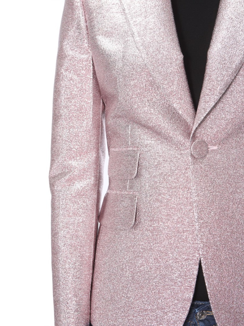 Tailored Metallic Smoking Jacket