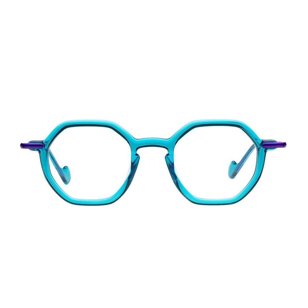 Jelly Transparent Turquoise Acetate Sunglasses