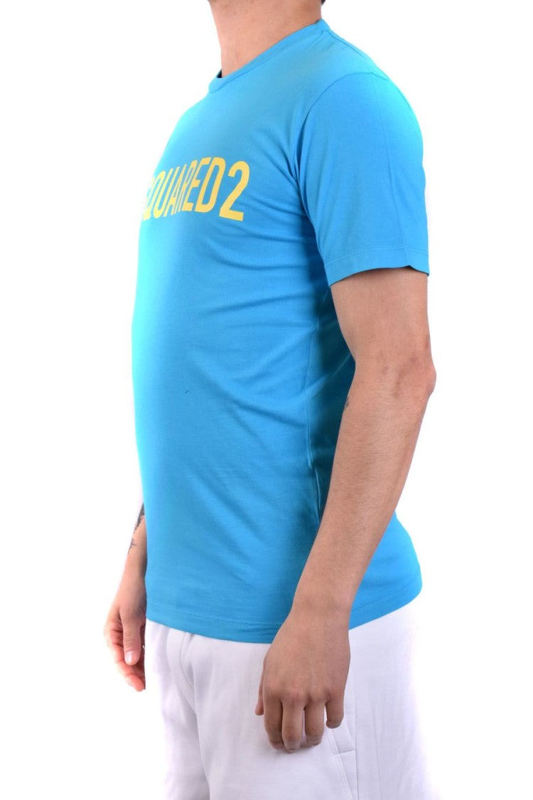 Blue Cotton Print Tee
